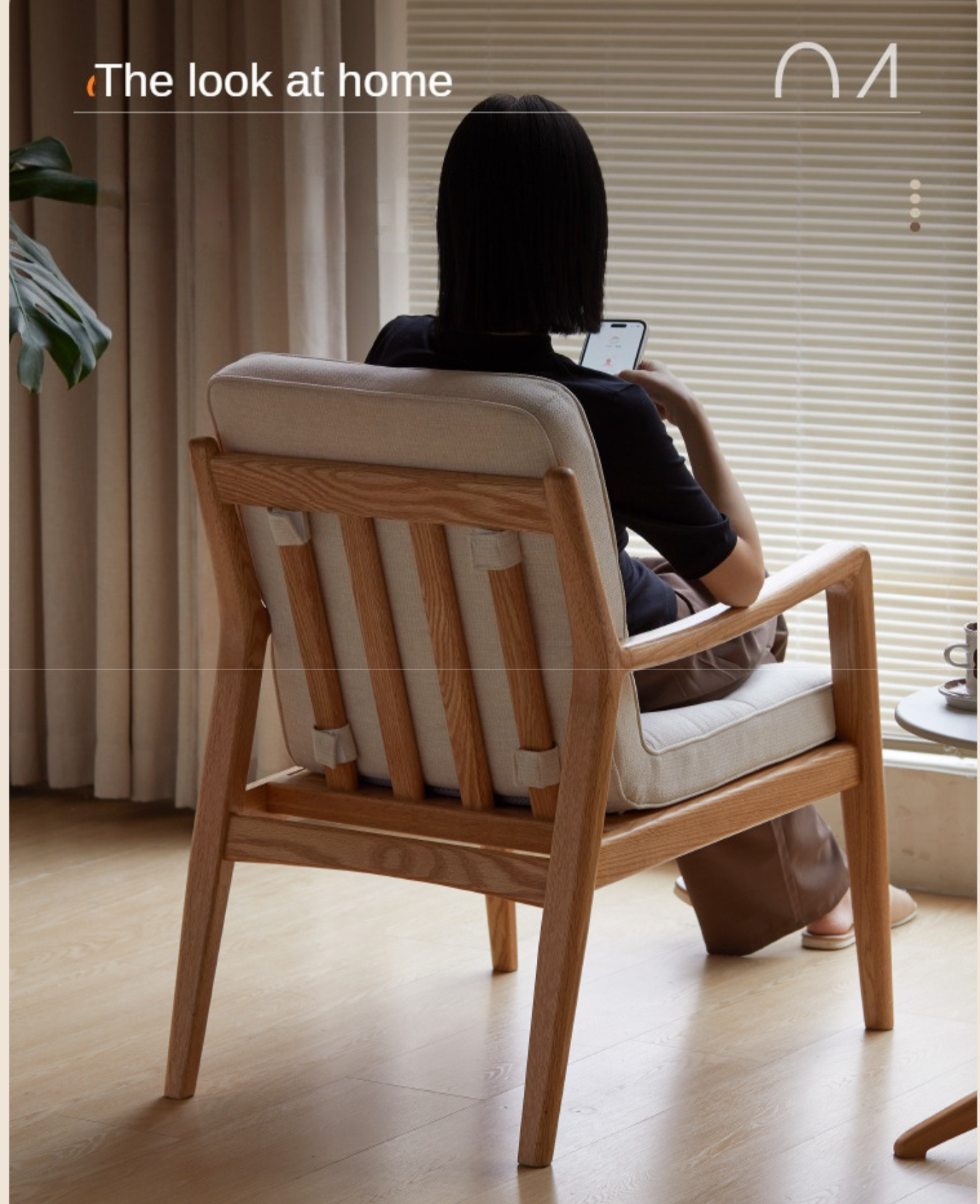 Oak Solid Wood Soft Padded Study Chair