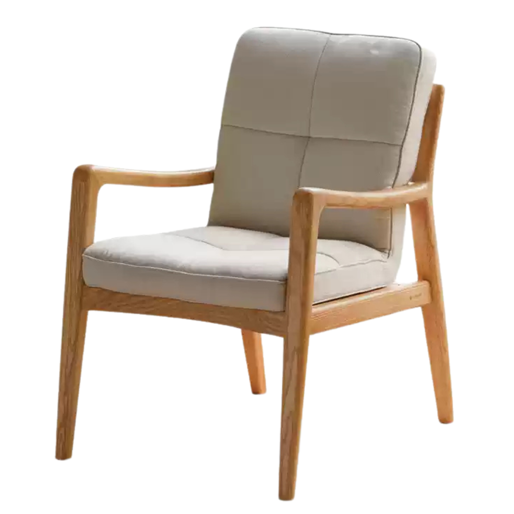 Oak Solid Wood Soft Padded Study Chair