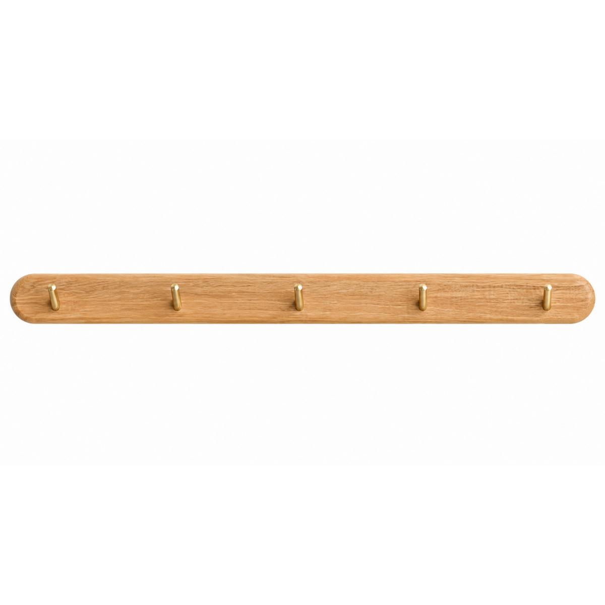 Beech Solid Wood Wall Mounted Coat Rack with 5 Hooks