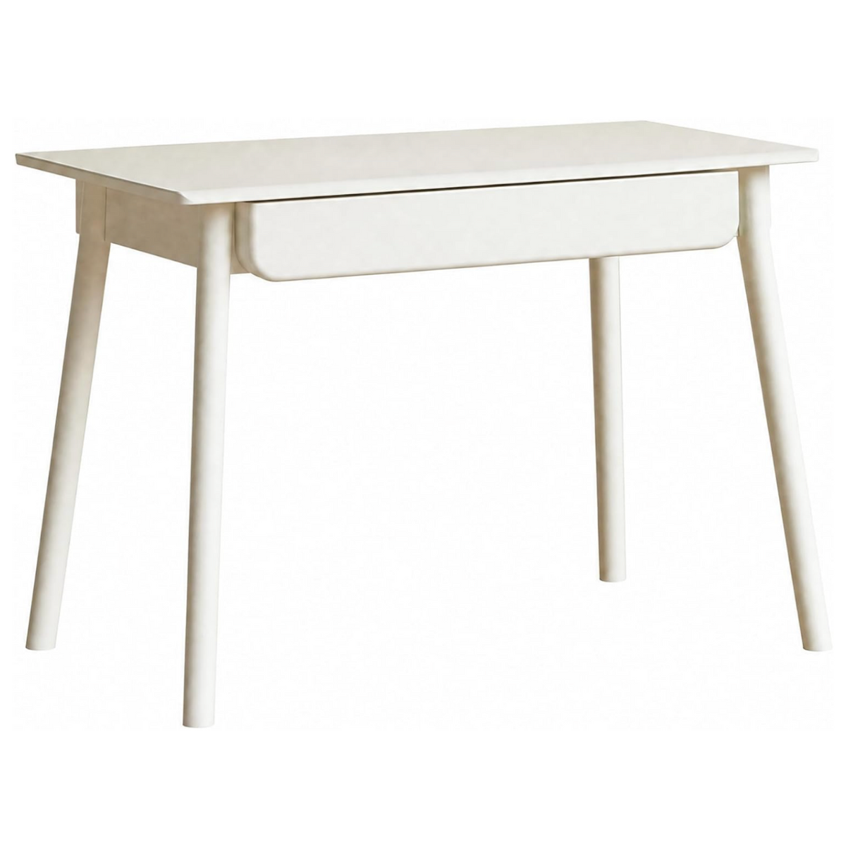 Rubberwood Solid Wood Office Desk with 2 Drawers