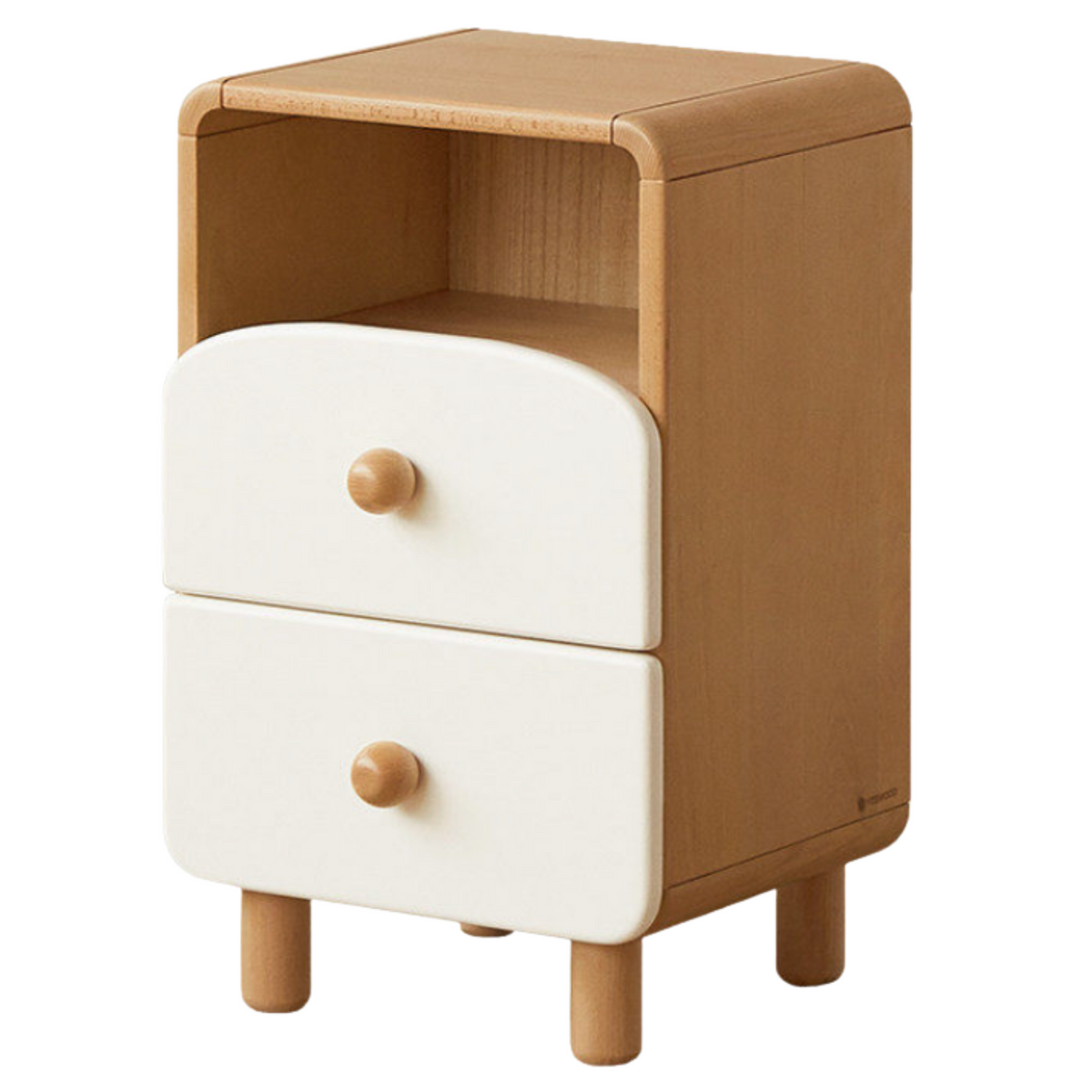 Beech Solid Wood, Solid RubberWood Kids Creative Nightstand