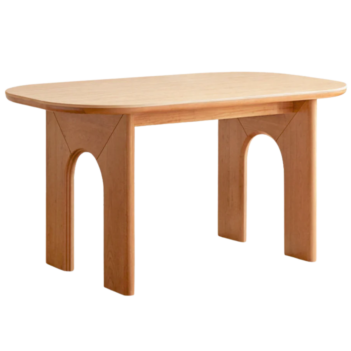 Cherry Solid Wood French Retro Style Slab Dining Table