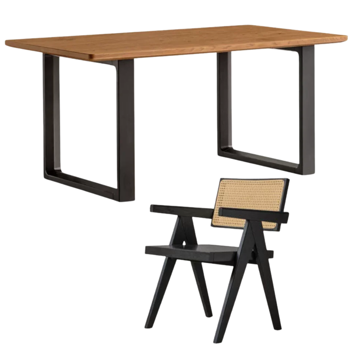 White Oak Solid Wood Antique Rectangular Dining Table