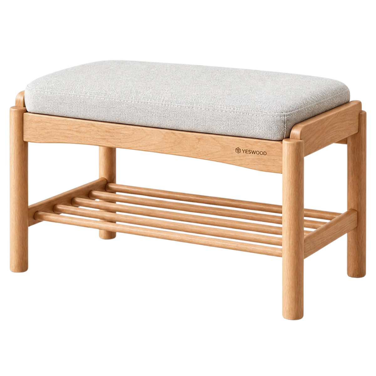 Beech, Oak Solid Wood Shoe Changing Stool