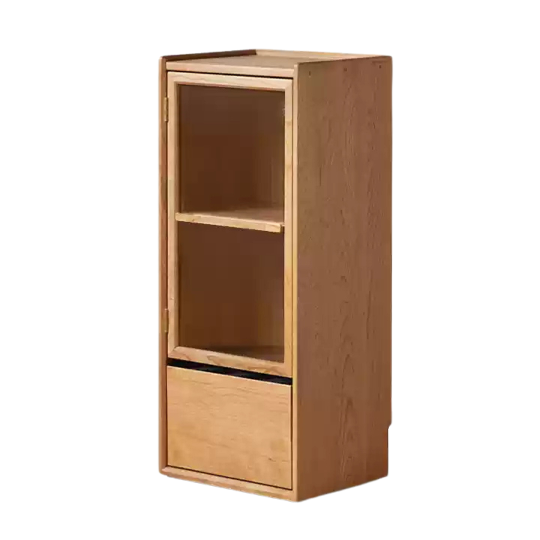 Cherry, Black Walnut Solid Wood Display Side Cabinet Modern