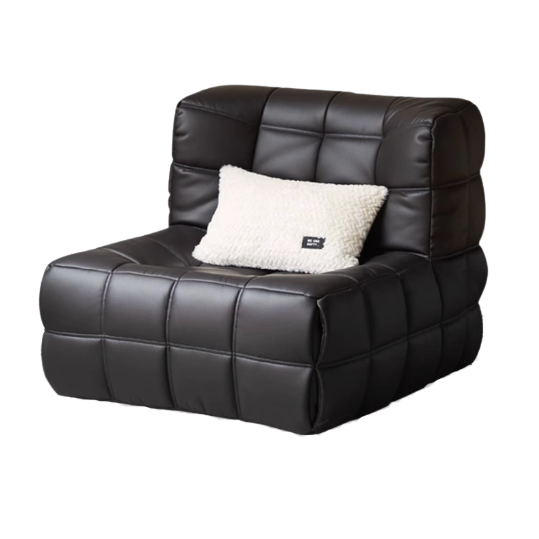 Ecological cloud leather lazy chair medieval style