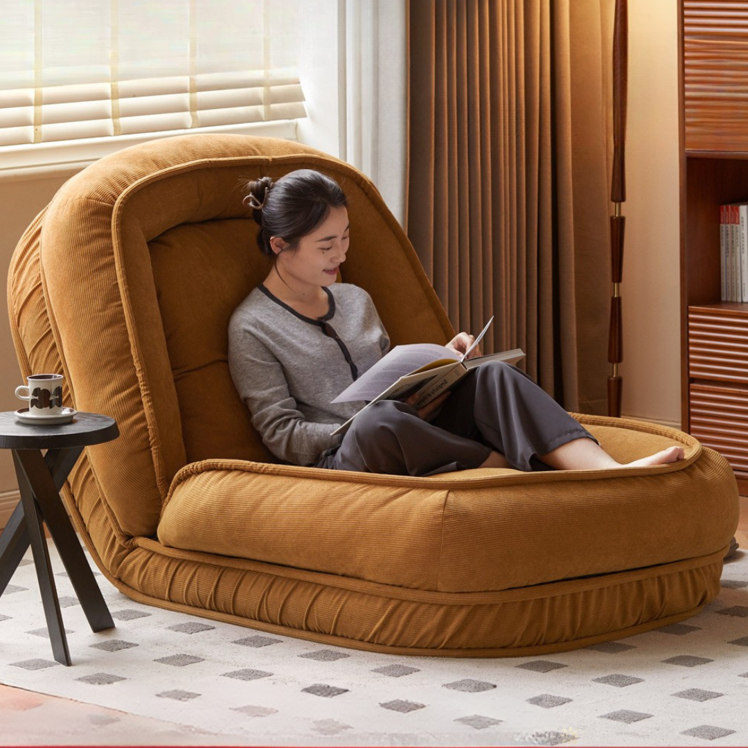 Fabric  lazy sofa Adjustable Floor – 6 Recline Positions