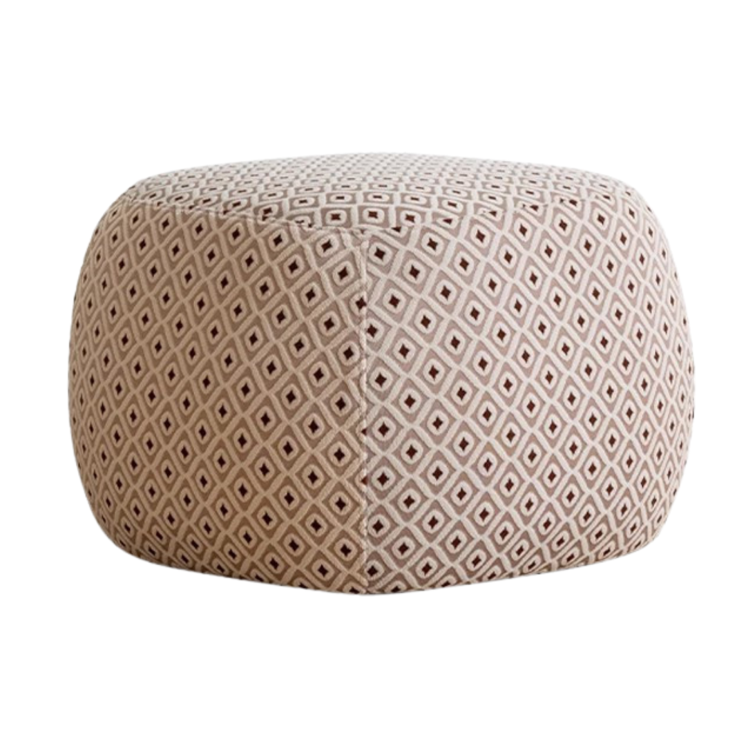 Fabric Seat Modern Footstool Pouf