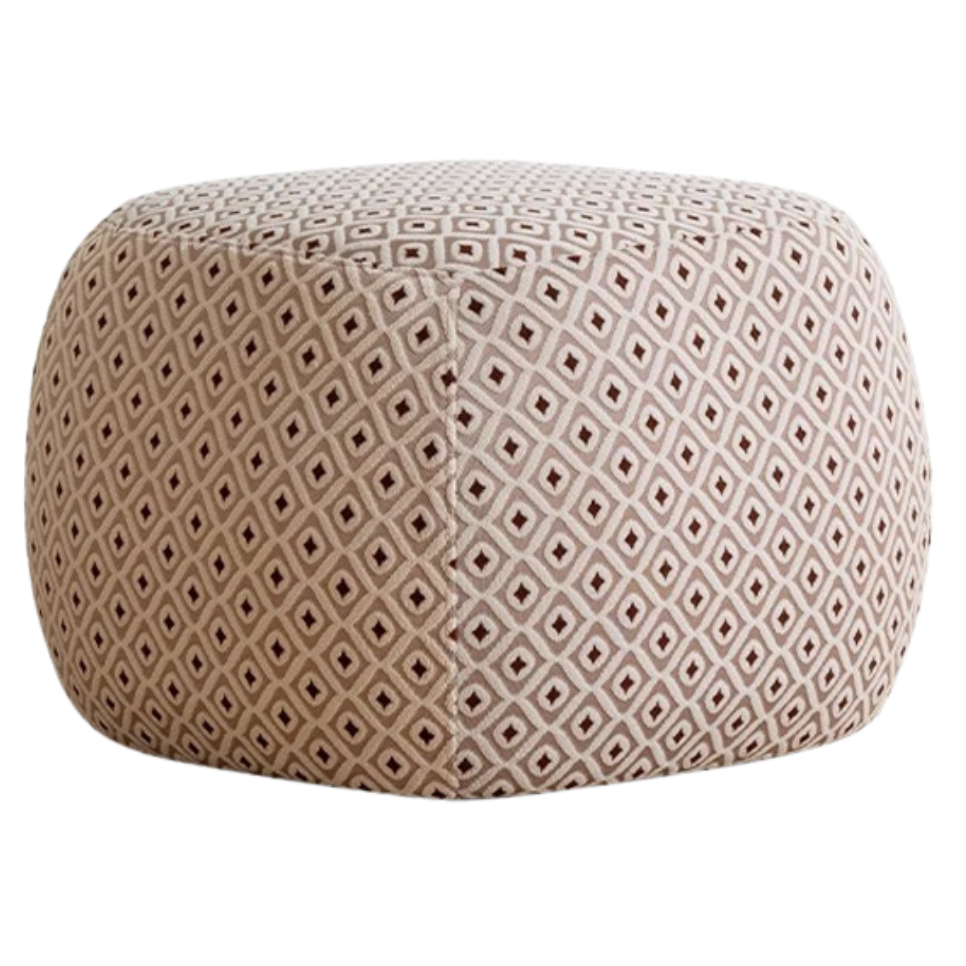 Modern fabric pouf, sofa stool and footrest