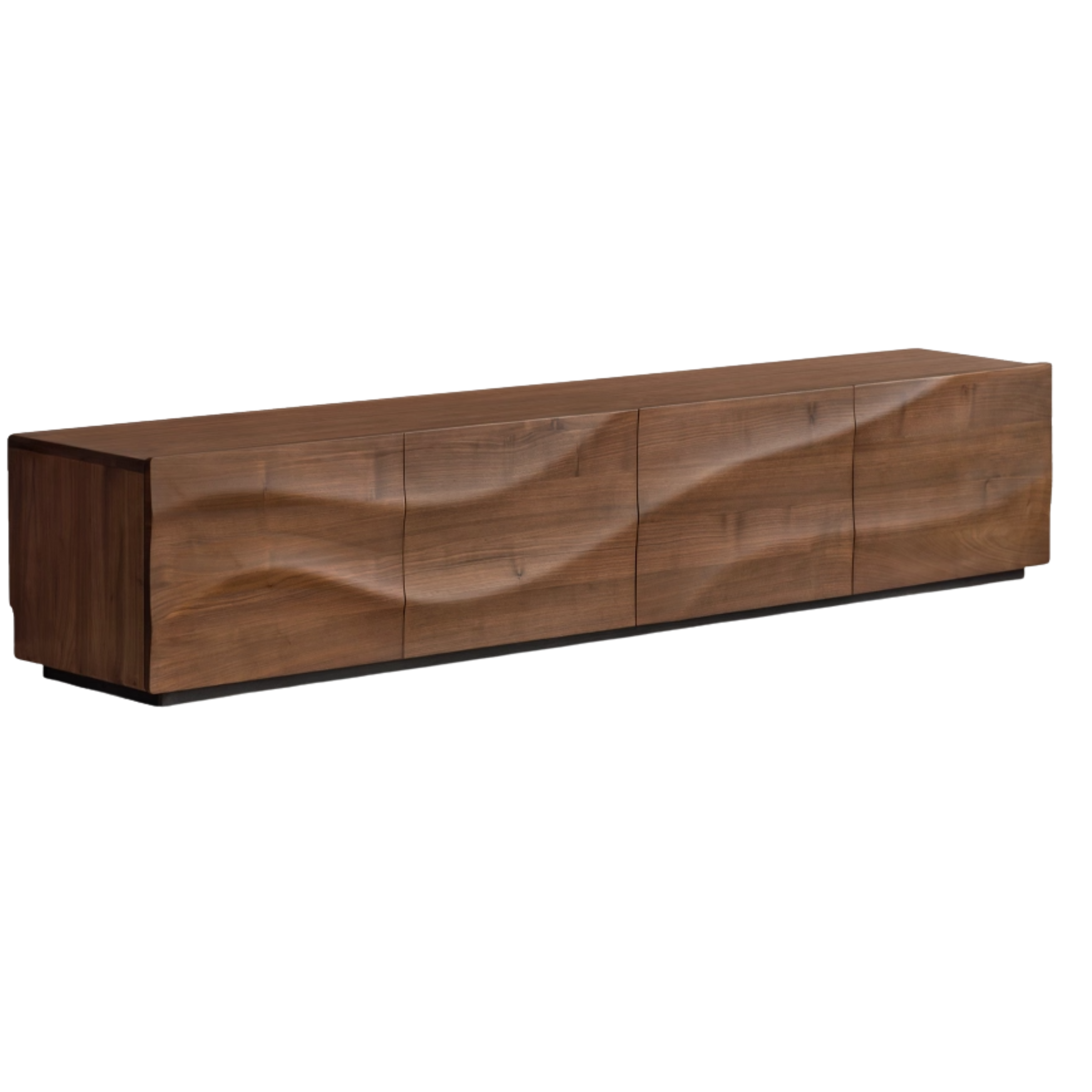 Solid Sandalwood, Black Walnut Solid Wood TV Cabinet Italian Light Luxury