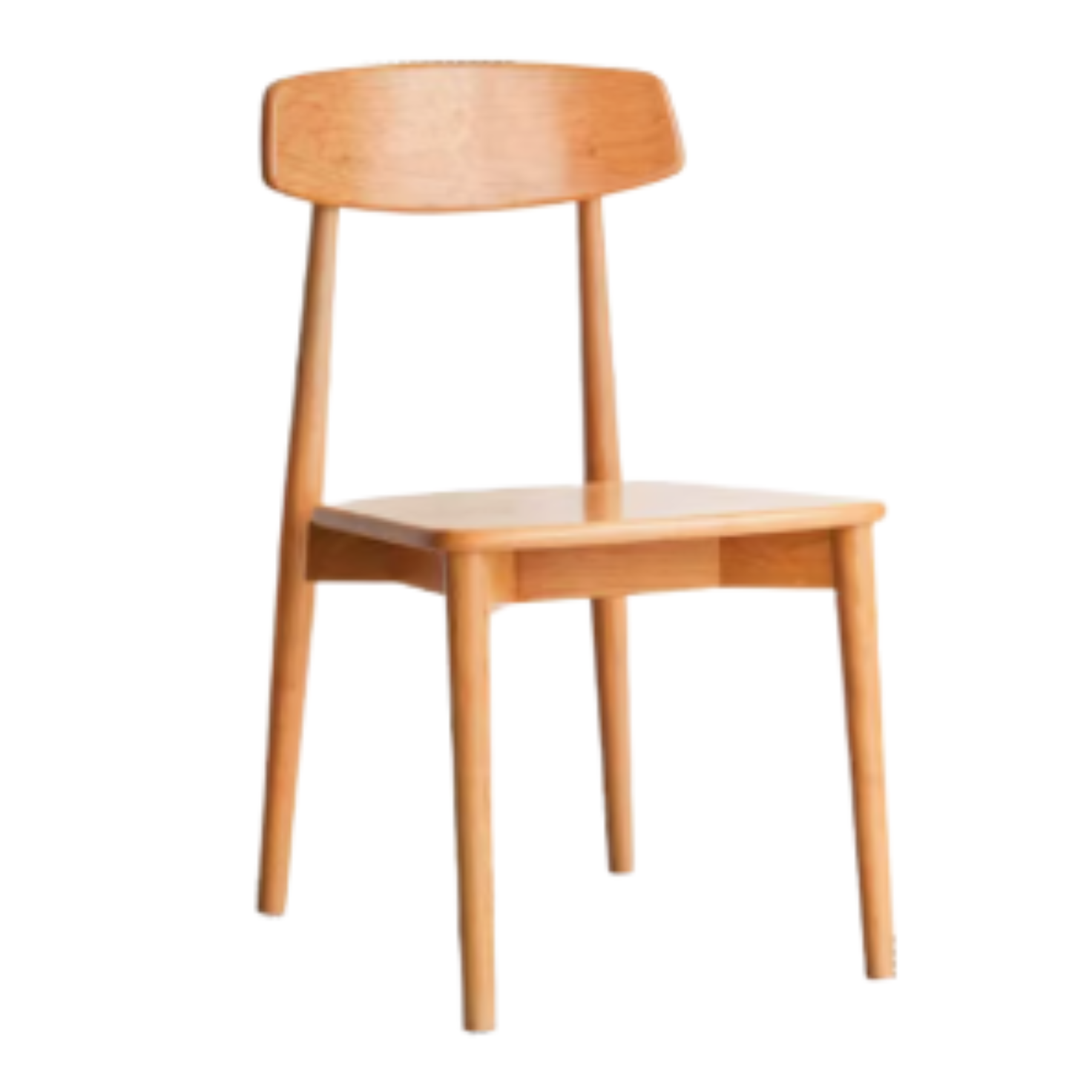 4 pcs set - Black Walnut, Ash, Oak, Cherry Solid Wood, Solid RubberWood Dining Chair