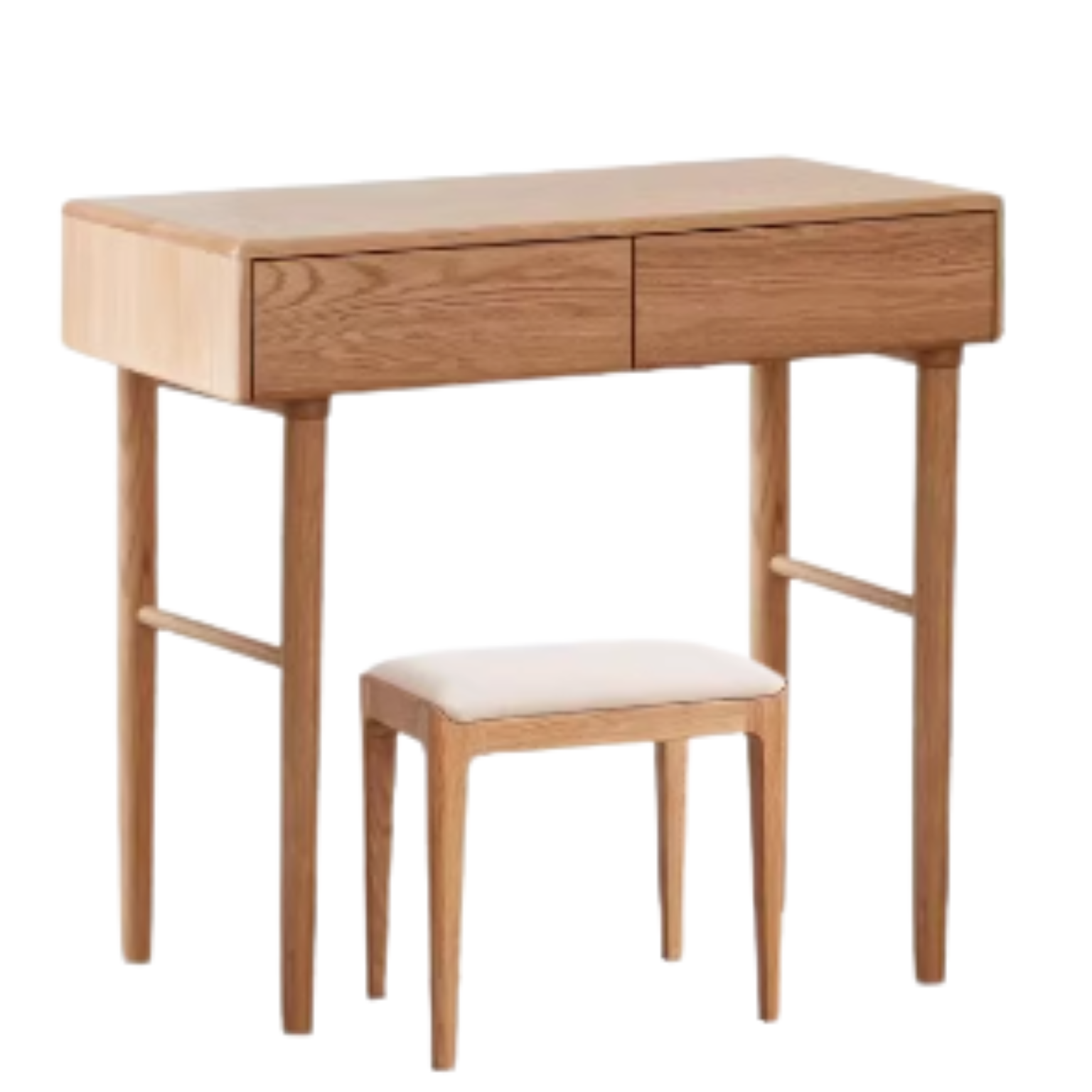 Oak solid wood retractable dressing table modern