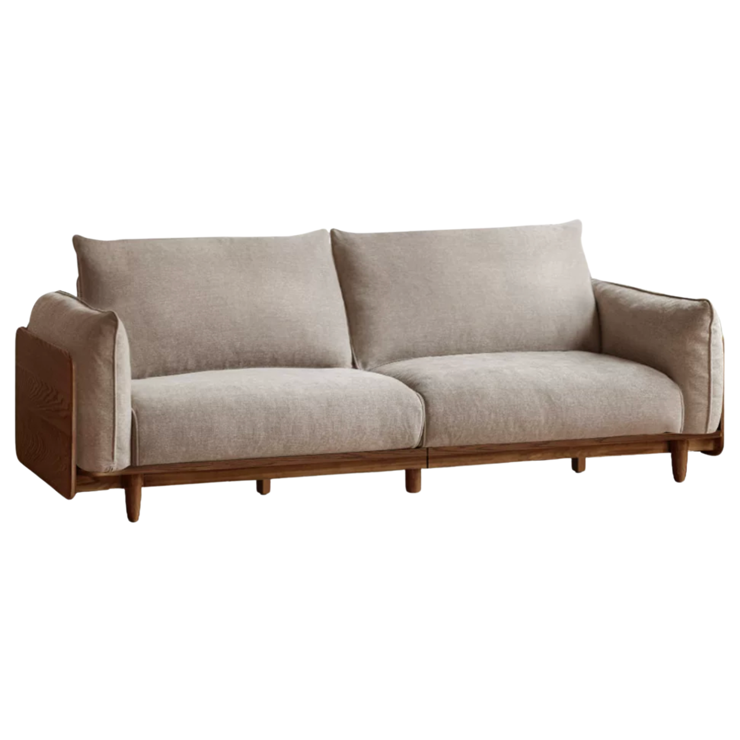 Oak, Ash Solid Wood Genuine leather, fabric Sofa