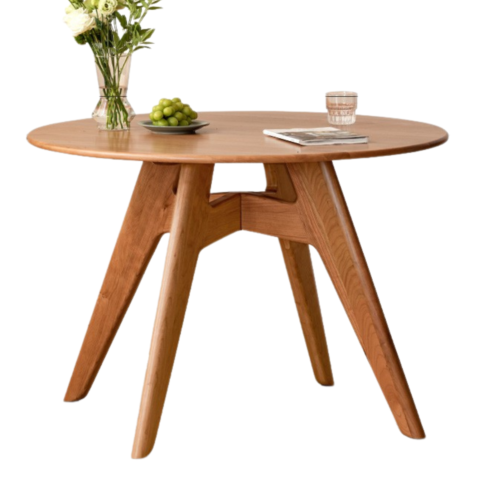 Cherry Wood Solid Wood Retro Dining Table