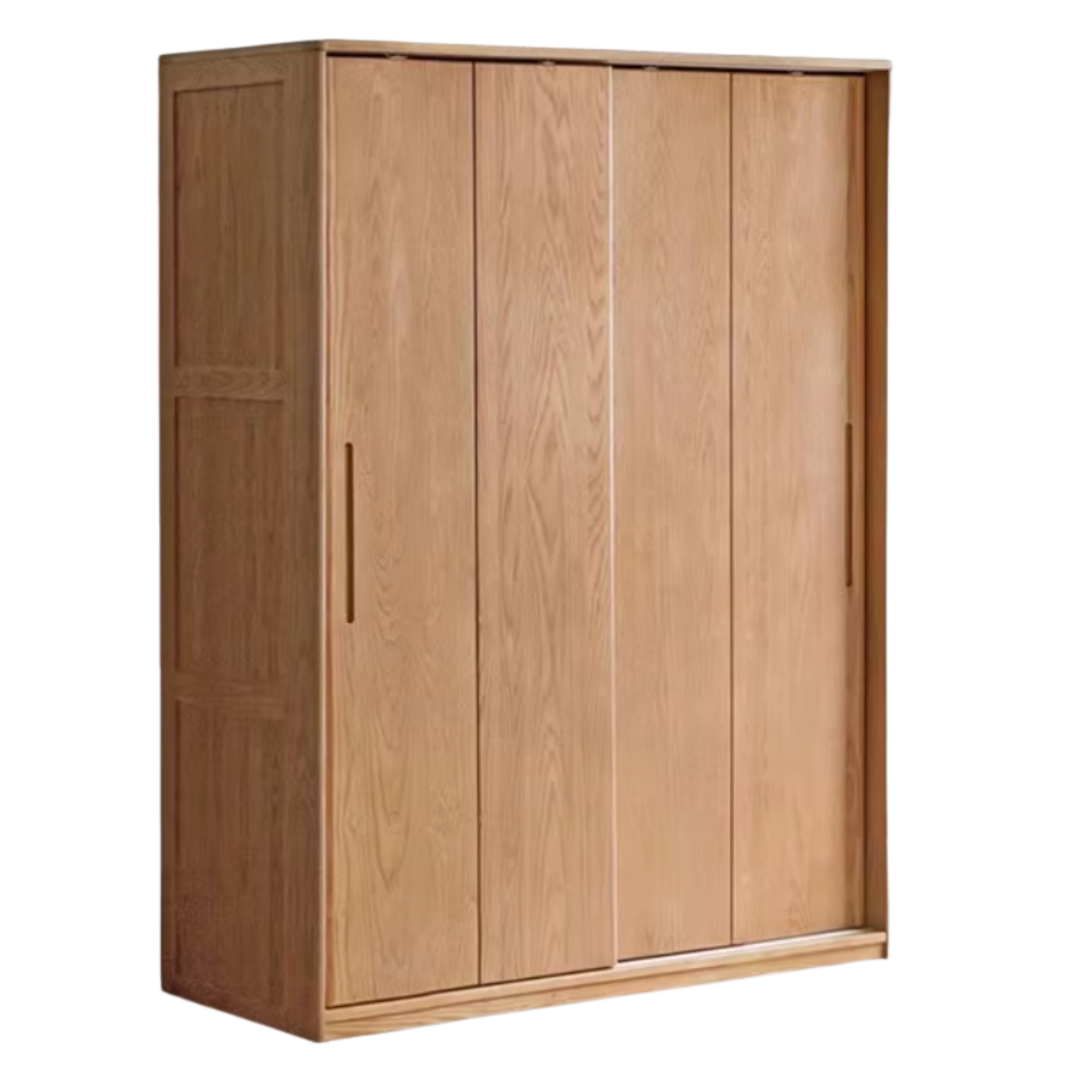 Oak, Ash Solid Wood Wardrobe With Sliding Doors