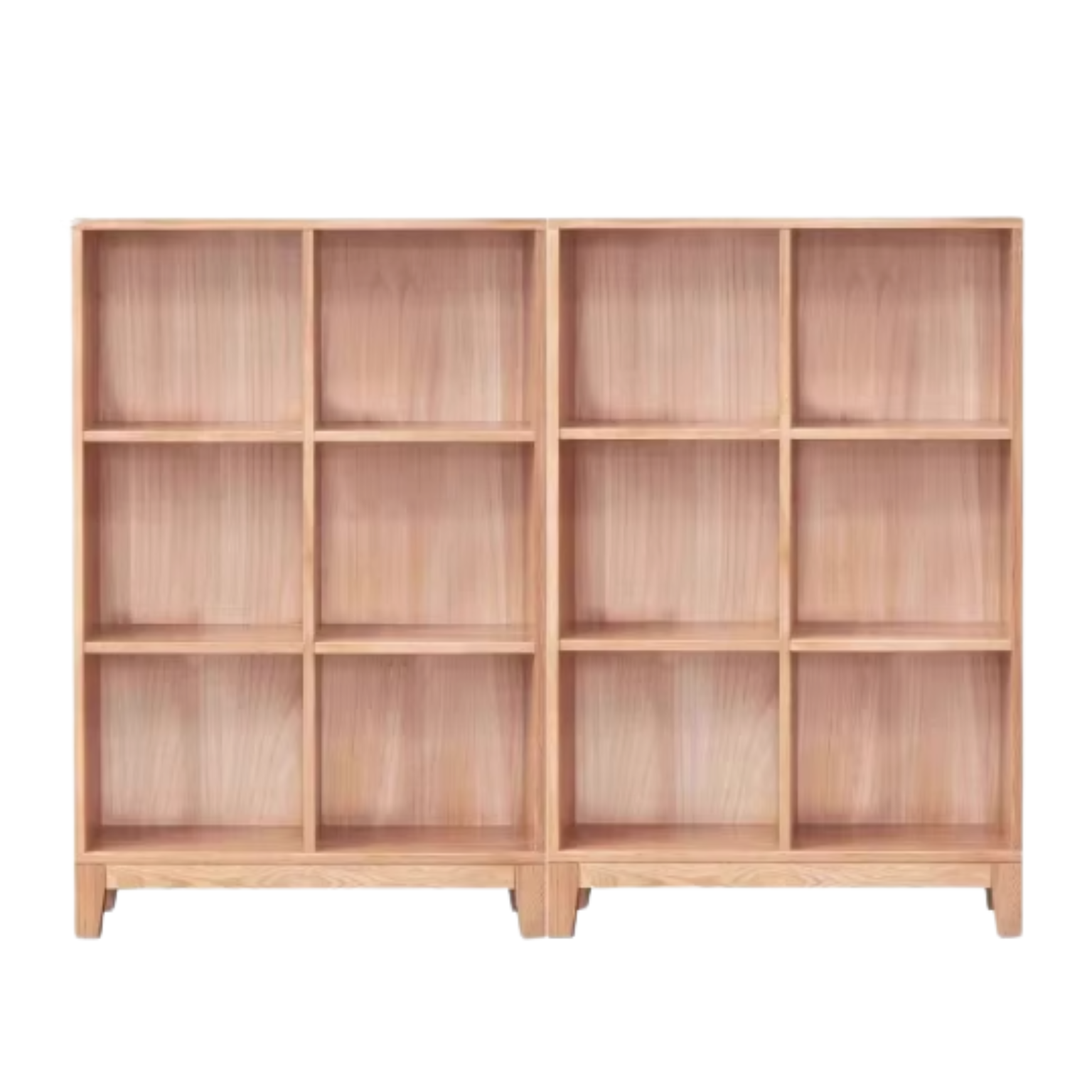 Oak Solid Wood Floor To Ceiling Bookshelve