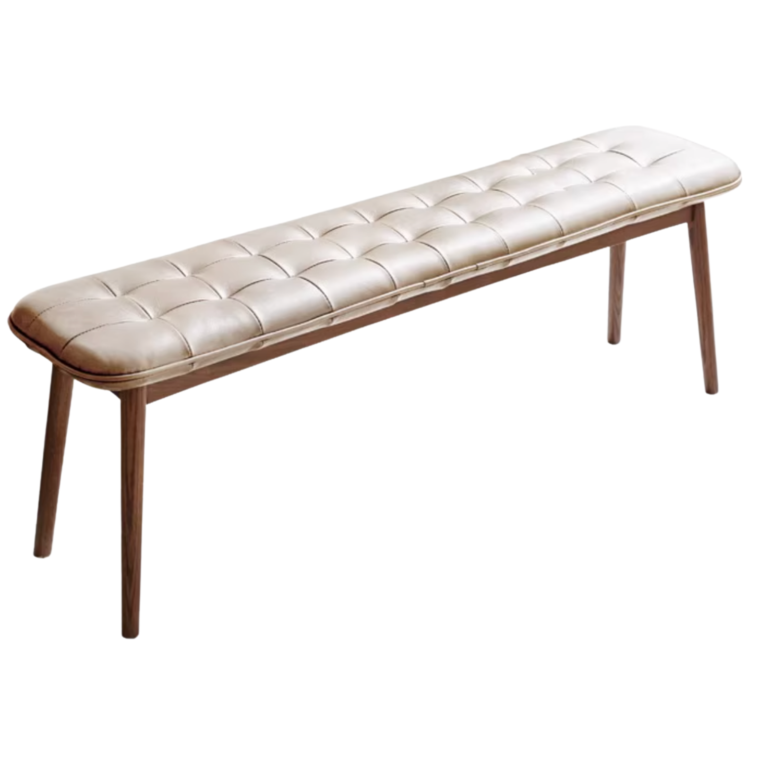 Oak, Ash Solid Wood Premium Genuine Leather Bench