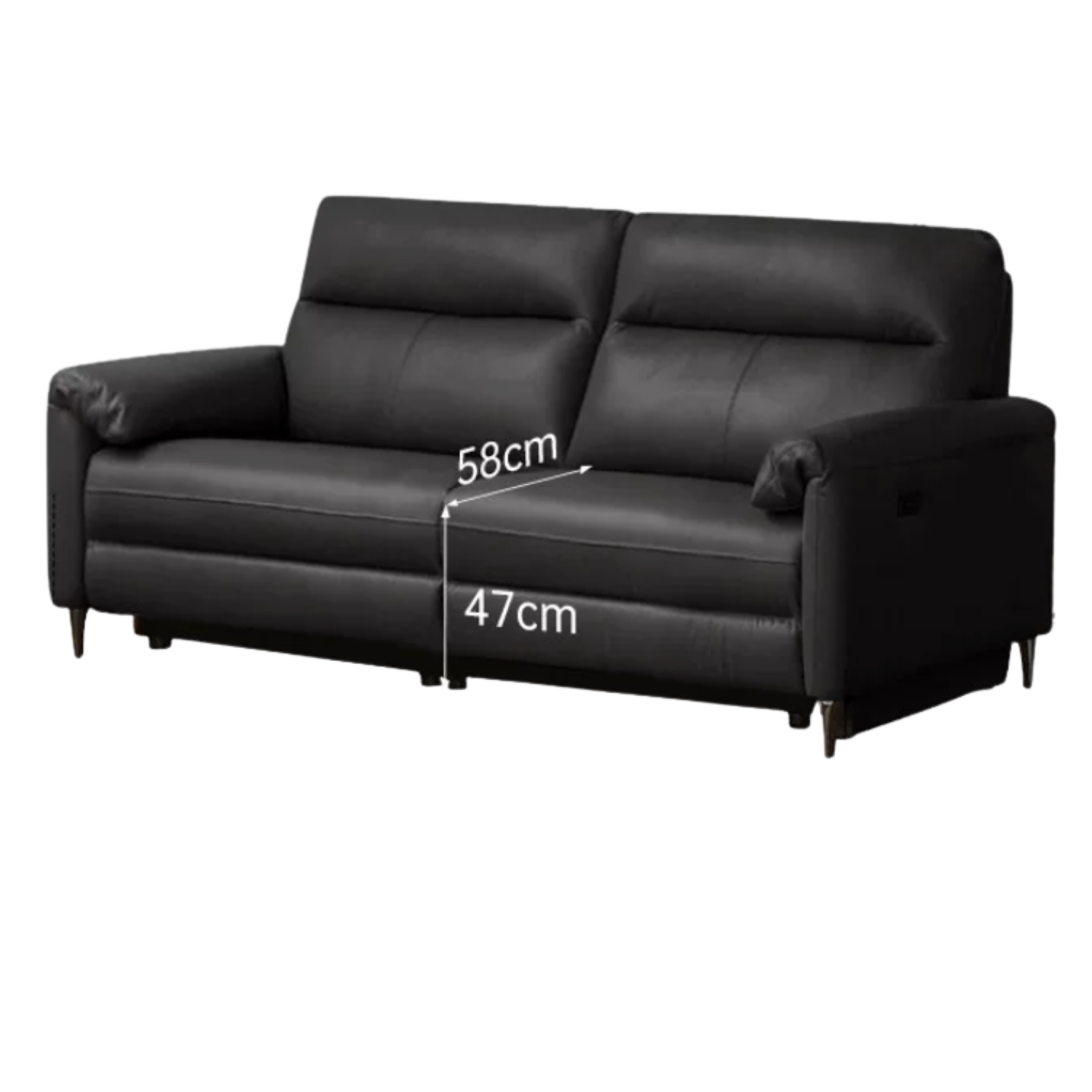 Electric Zero-Wall Leather Sofa, Modern Italian-Inspired Design