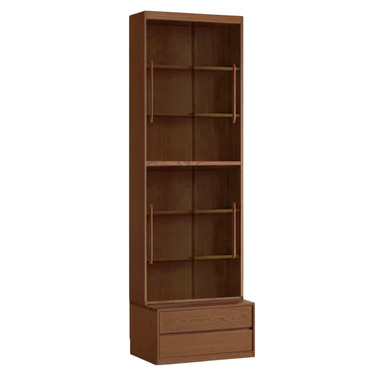Sandalwood, Oak, Golden Pearwood, Ash Solid Wood Combination Bookcase