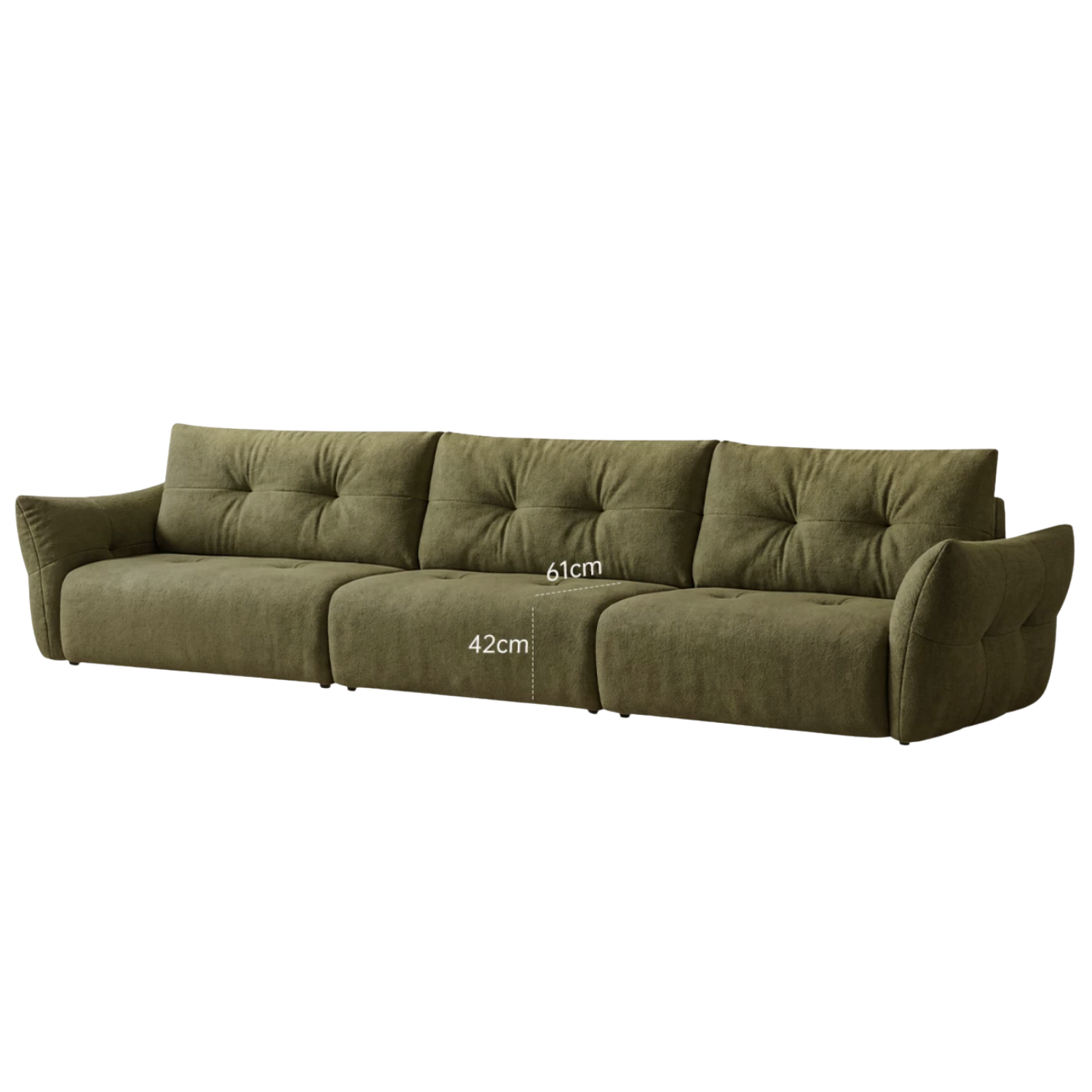 Modern Fabric Fully Removable Washable Pet-Friendly Floor Sofa