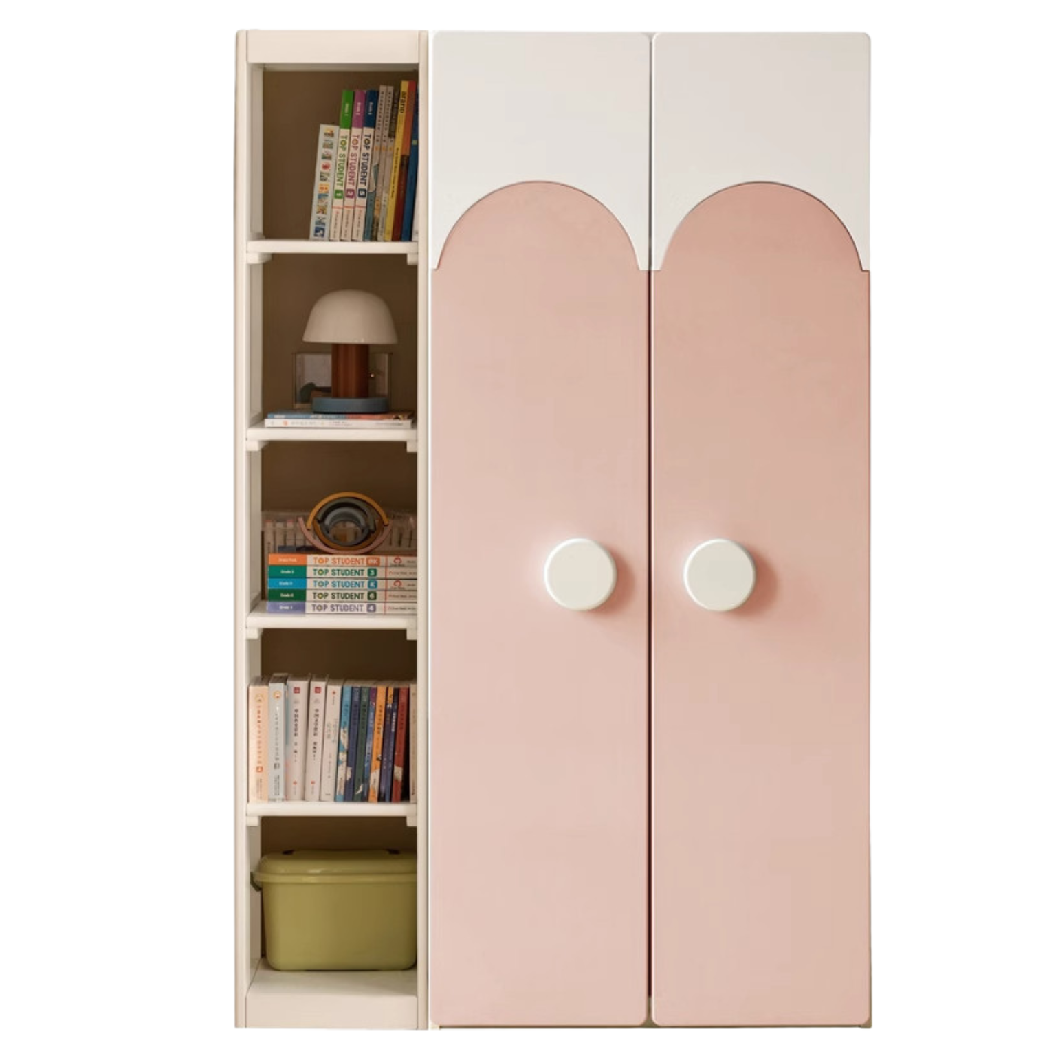 Pine solid wood children's wardrobe: