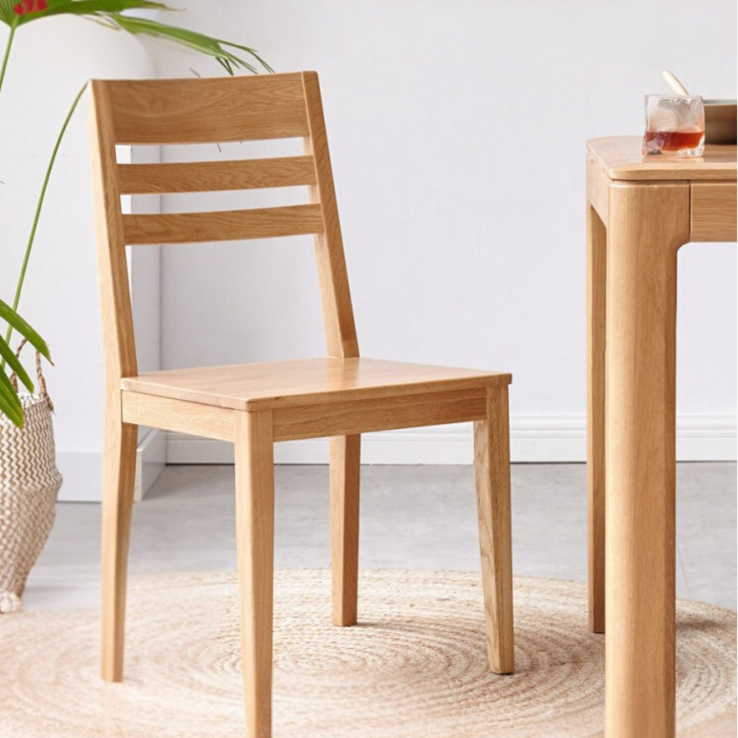 Set 4 pcs White Ash Solid Wood - Dining Chair