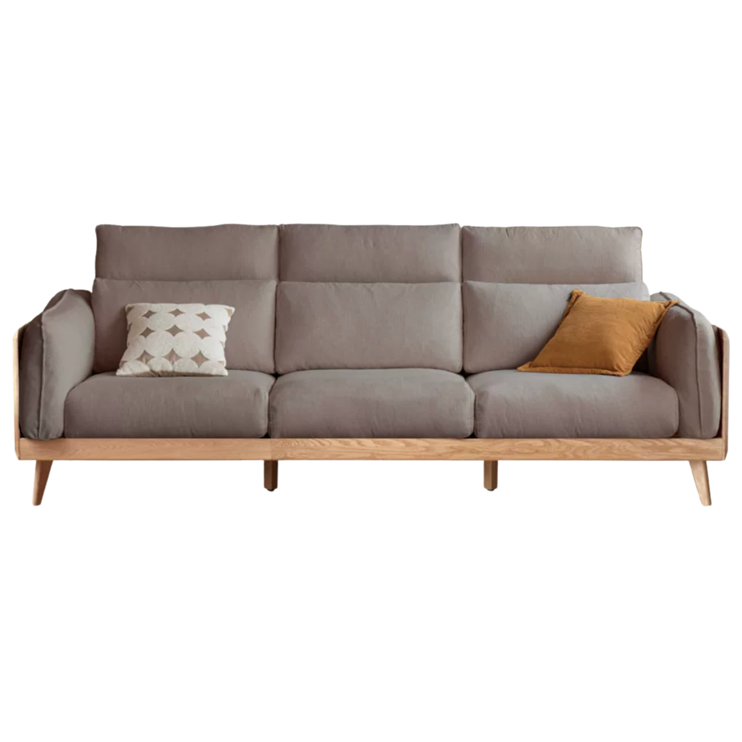 Oak, Ash Solid Wood High-Back Adjustable leather, fabric Sofa