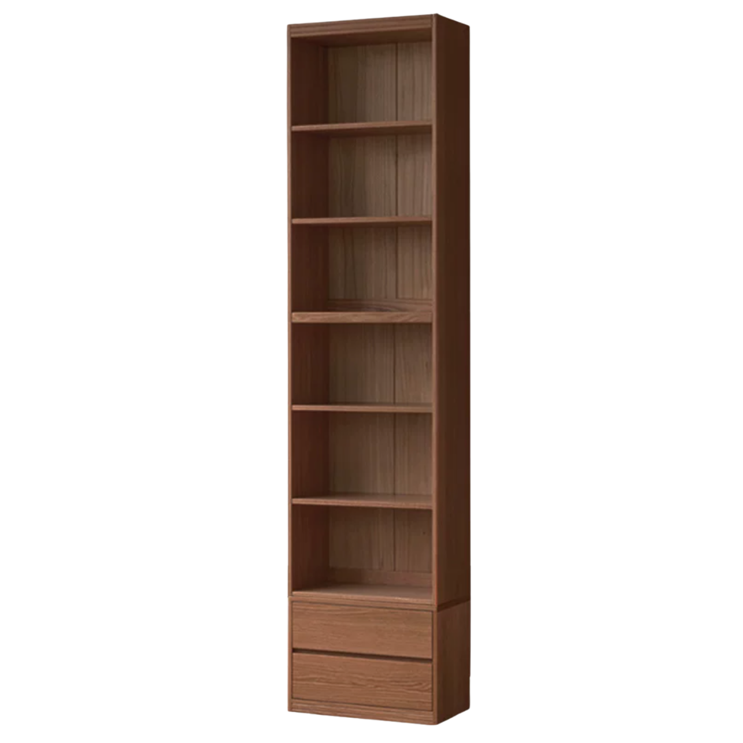 Black Walnut, Oak, Ash Solid Wood Floor-Standing Bookcase with Luxury Storage Cabinet