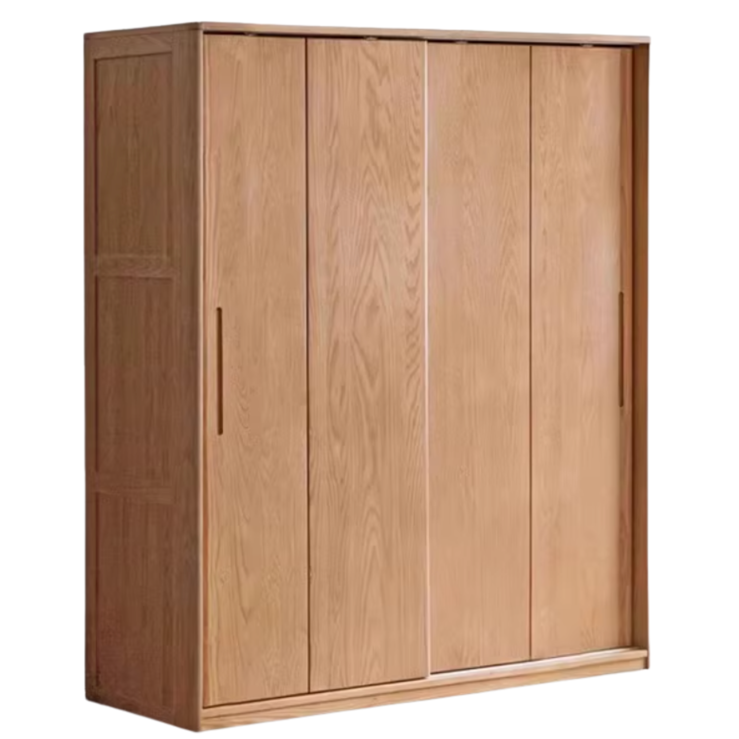 Oak, Ash Solid Wood Wardrobe With Sliding Doors