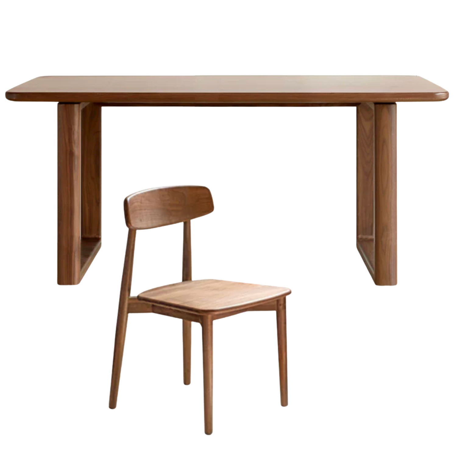 Oak, Ash, Sandalwood, Black Walnut Solid Wood Full Large Plate Dining Table