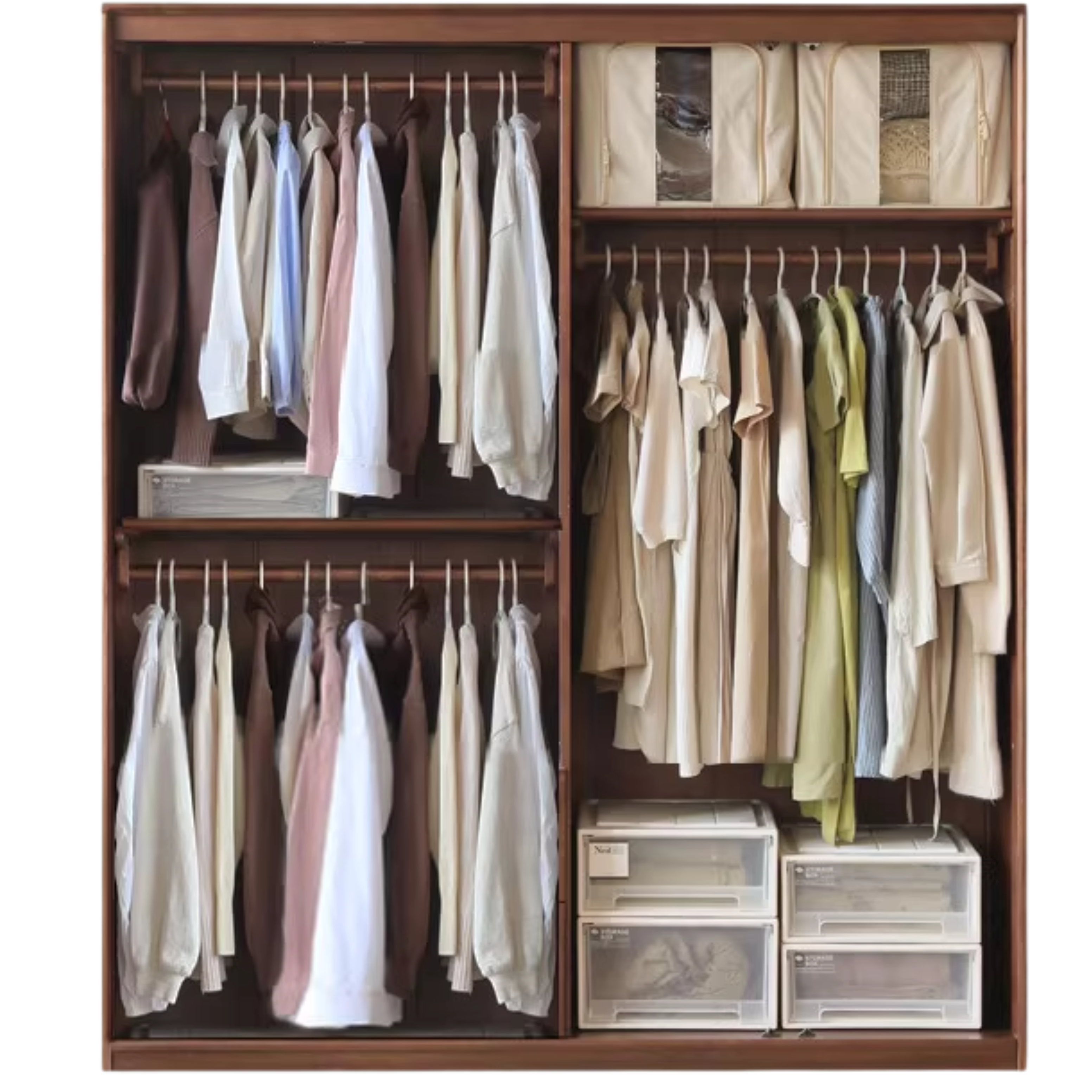 Black Walnut Solid Wood Large Wardrobe