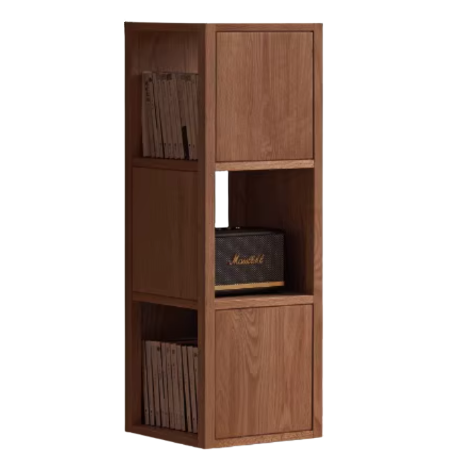 Oak, Ash Solid Wood Bookshelf Narrow Cabinet
