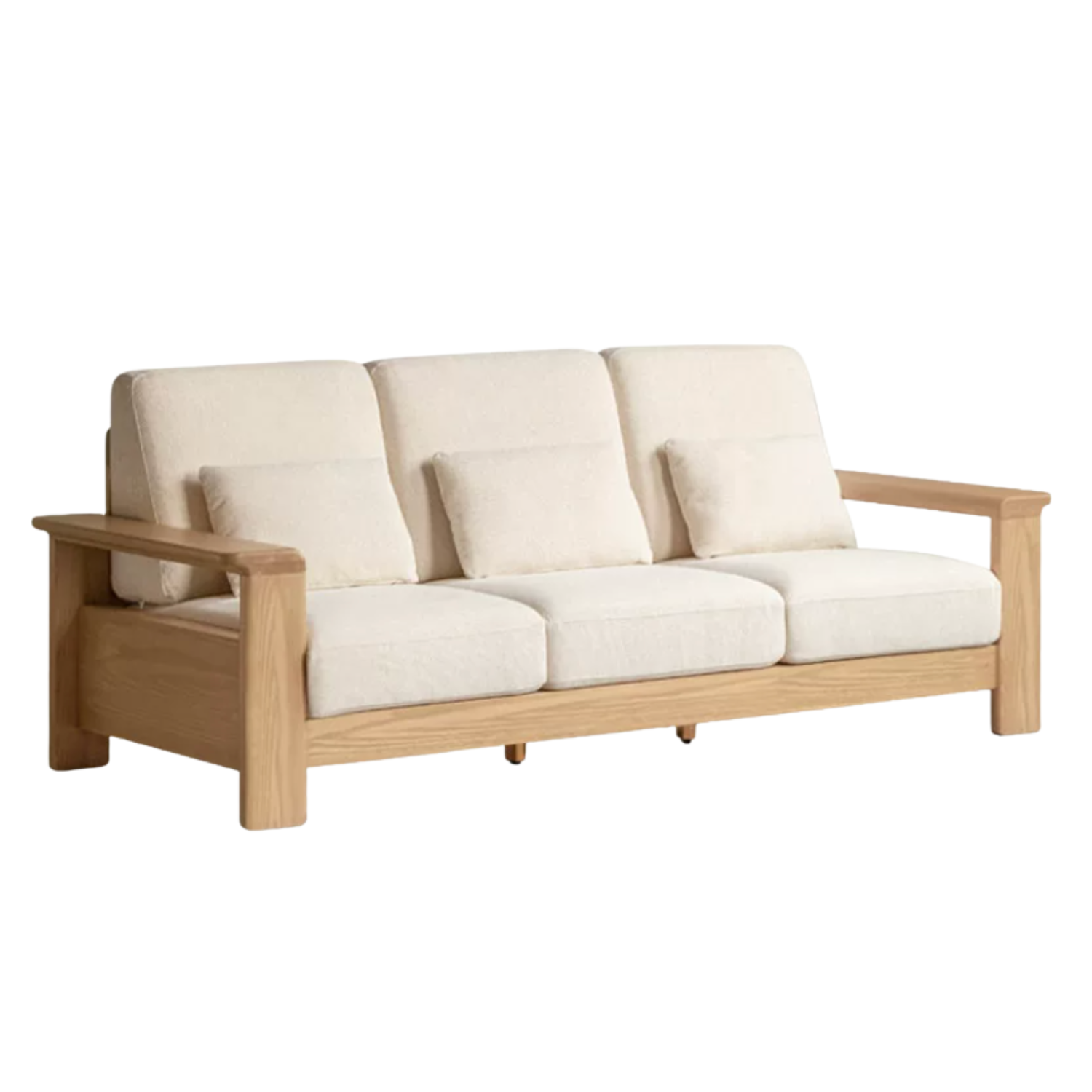 Ash solid Wood Lounge Sofa with Elevated Comfort Design