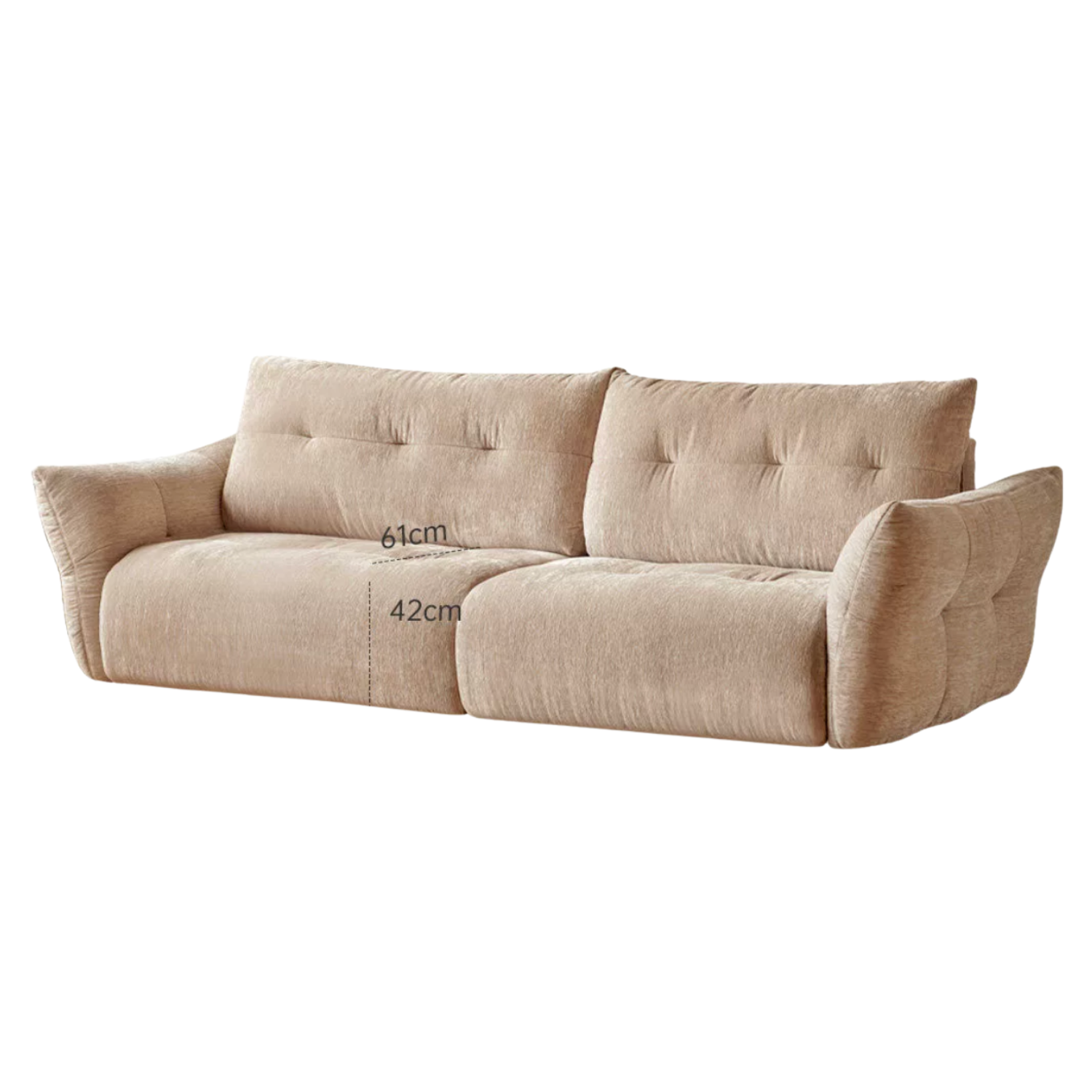 Modern Fabric Fully Removable Washable Pet-Friendly Floor Sofa