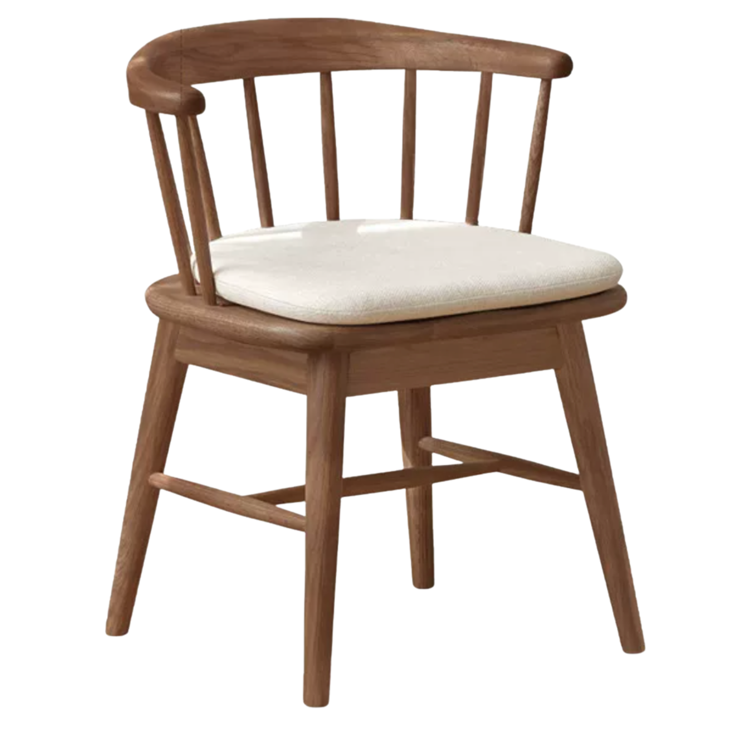 Black Walnut, Oak, Cherry, Ash Color Solid Wood Rotating Chair