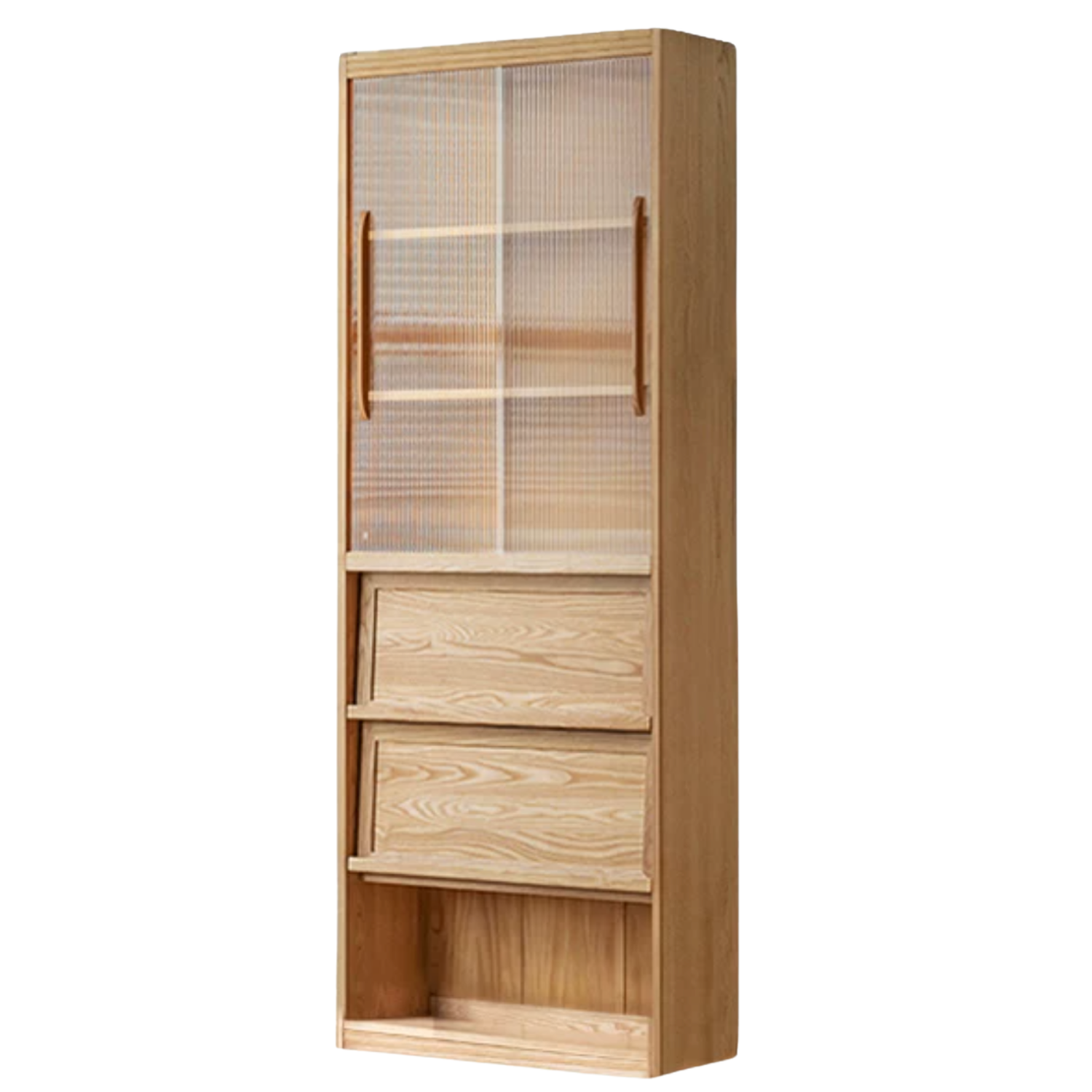 Ash, Oak, Cherry Solid Wood Bookshelf Integrated Wall-Mounted