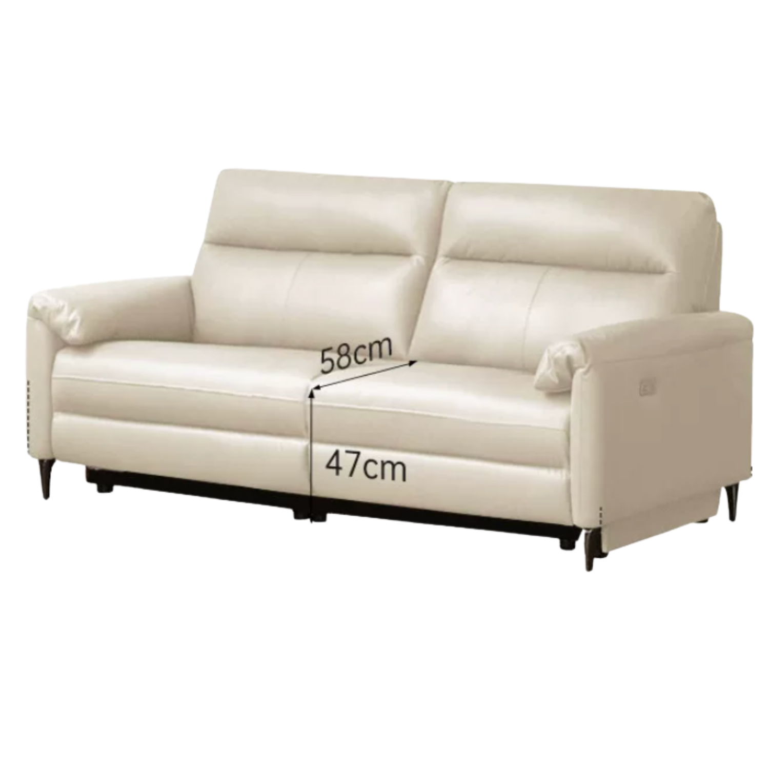 Electric Zero-Wall Leather Sofa, Modern Italian-Inspired Design