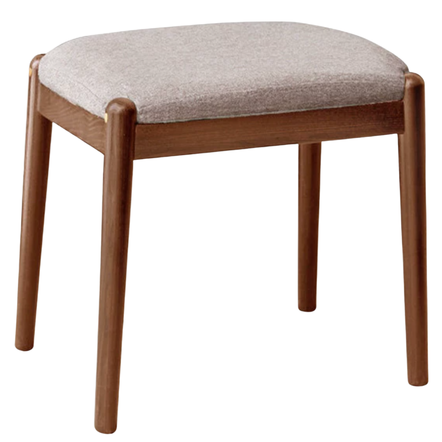 Black Walnut Solid Wood Square Makeup Stool
