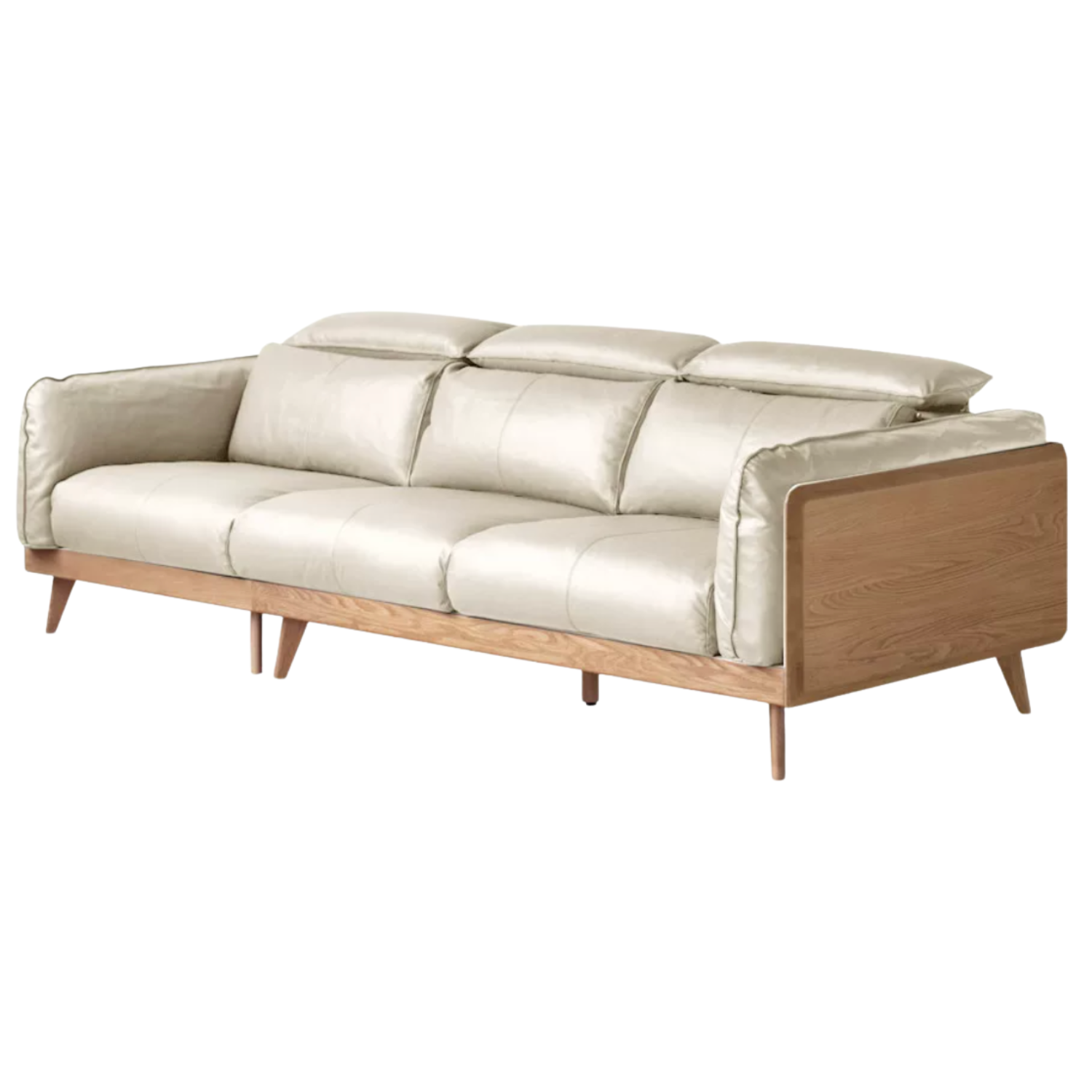 Oak, Ash Solid Wood High-Back Adjustable leather, fabric Sofa