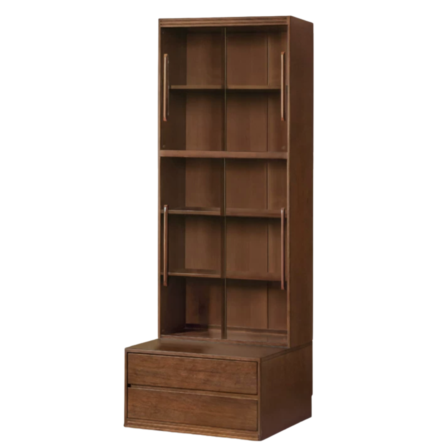 Sandalwood, Oak, Golden Pearwood, Ash Solid Wood Combination Bookcase