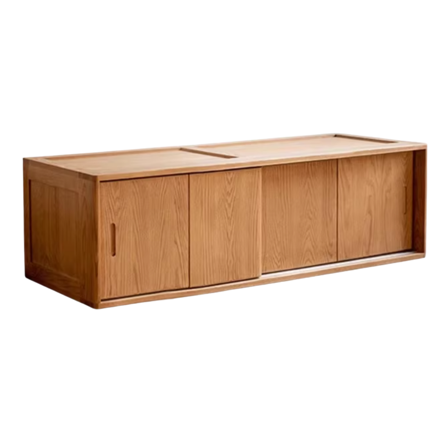 Oak, Ash Solid Wood Wardrobe With Sliding Doors