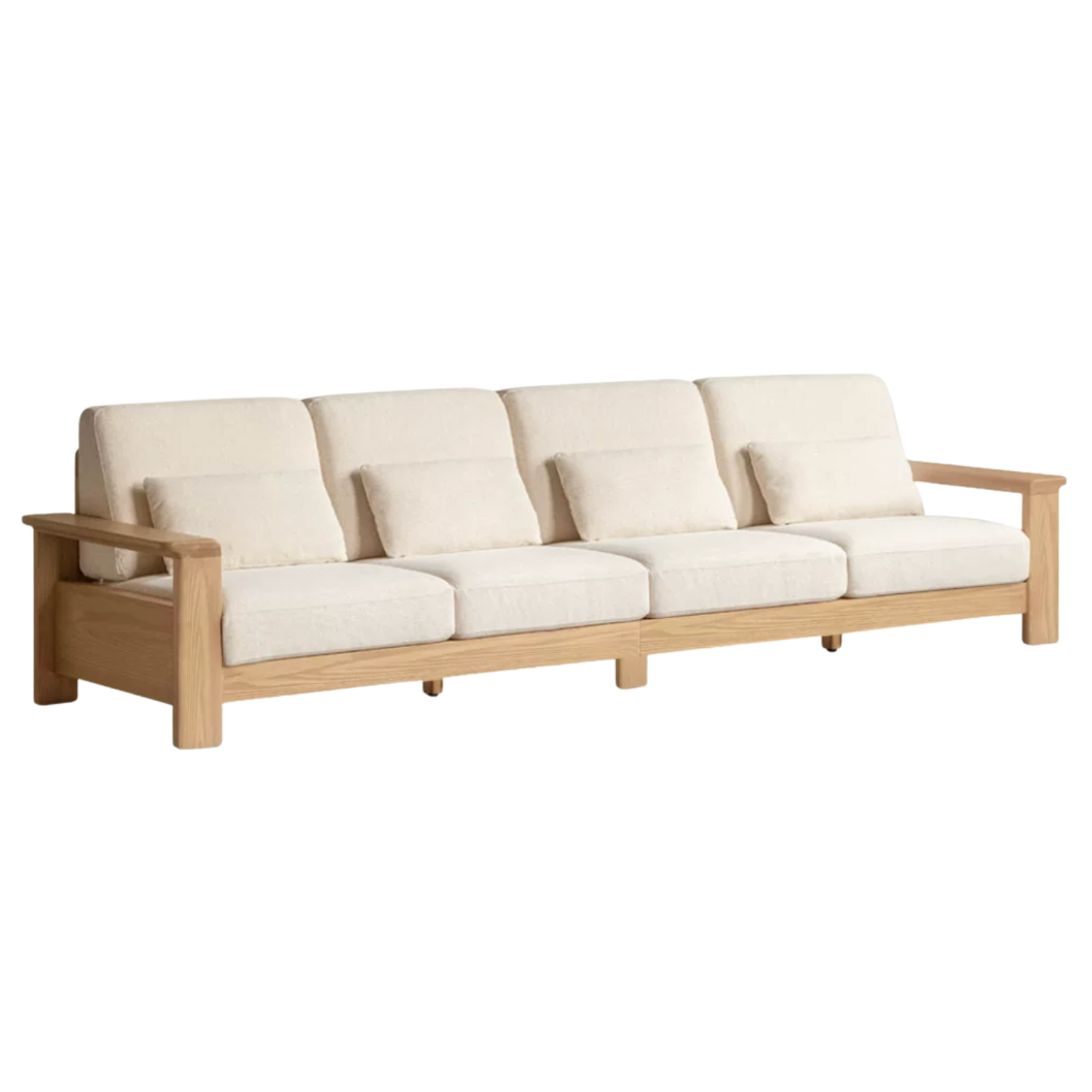 Ash solid Wood Lounge Sofa with Elevated Comfort Design