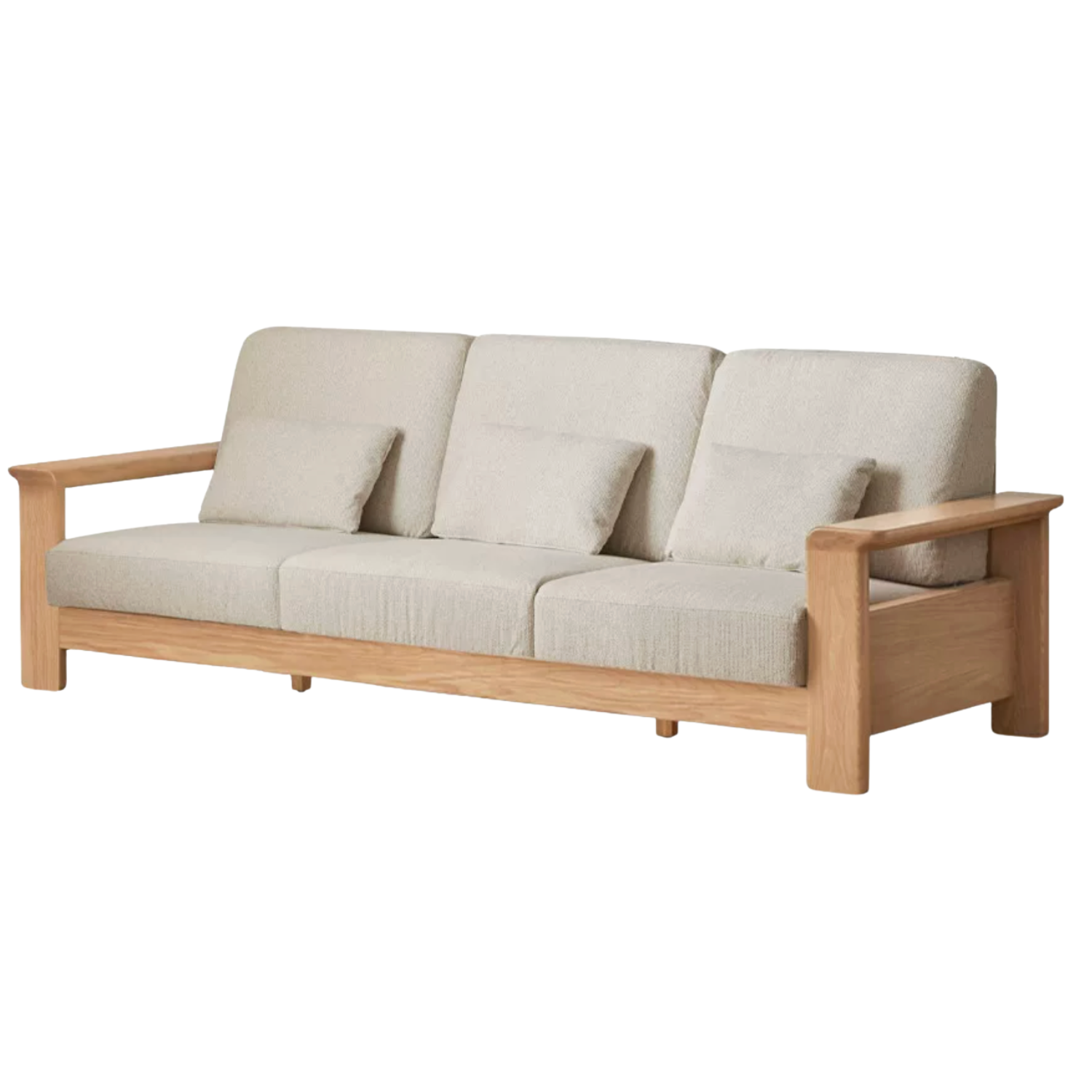 Ash solid Wood Lounge Sofa with Elevated Comfort Design