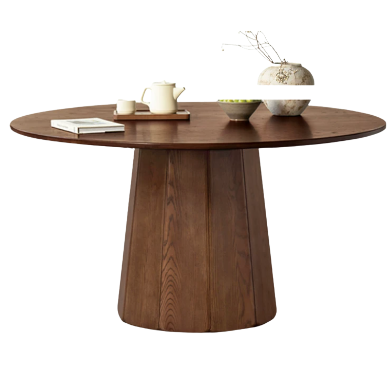Ash, Black Walnut Solid Wood Modern Large Dining Table