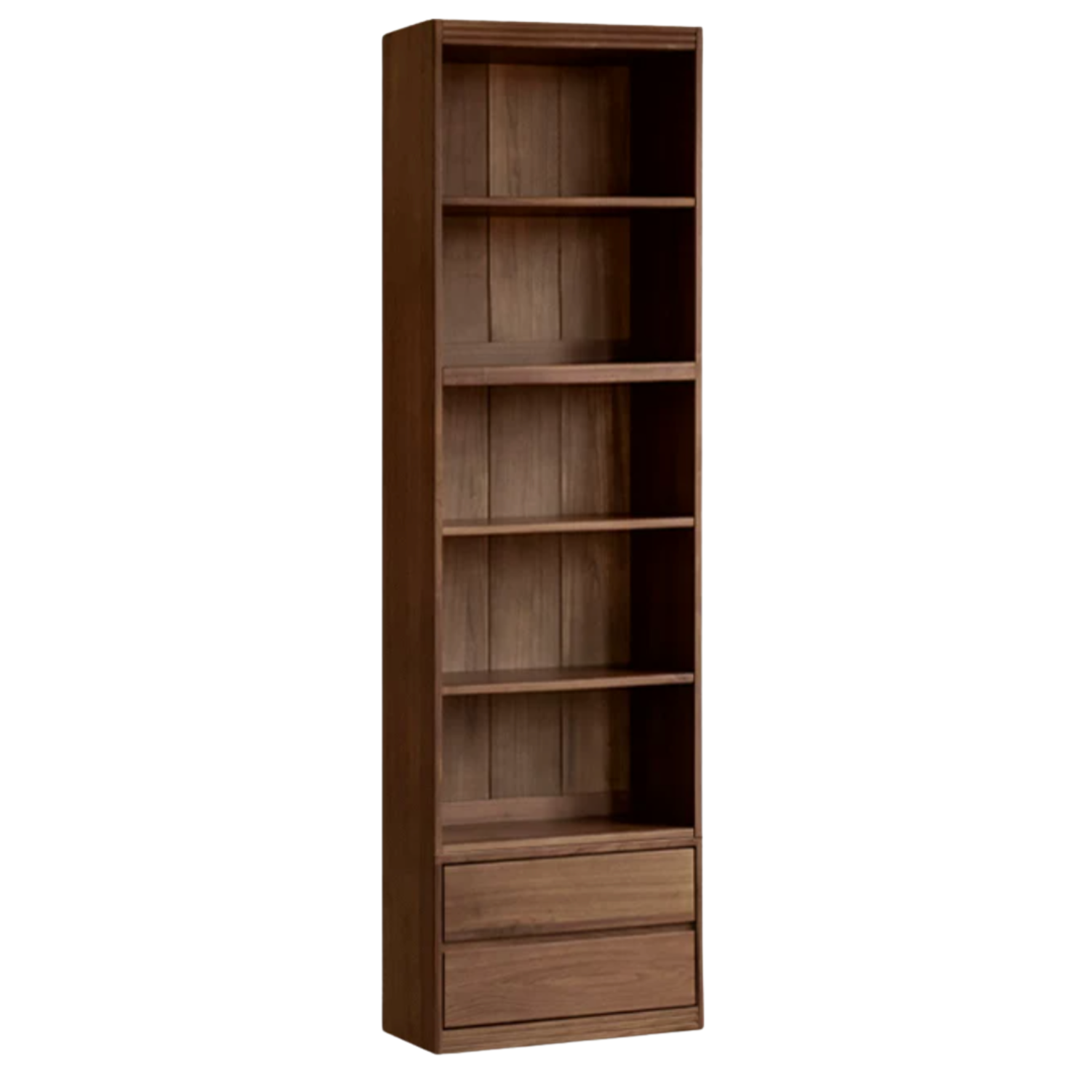 Black Walnut, Oak, Ash Solid Wood Floor-Standing Bookcase with Luxury Storage Cabinet
