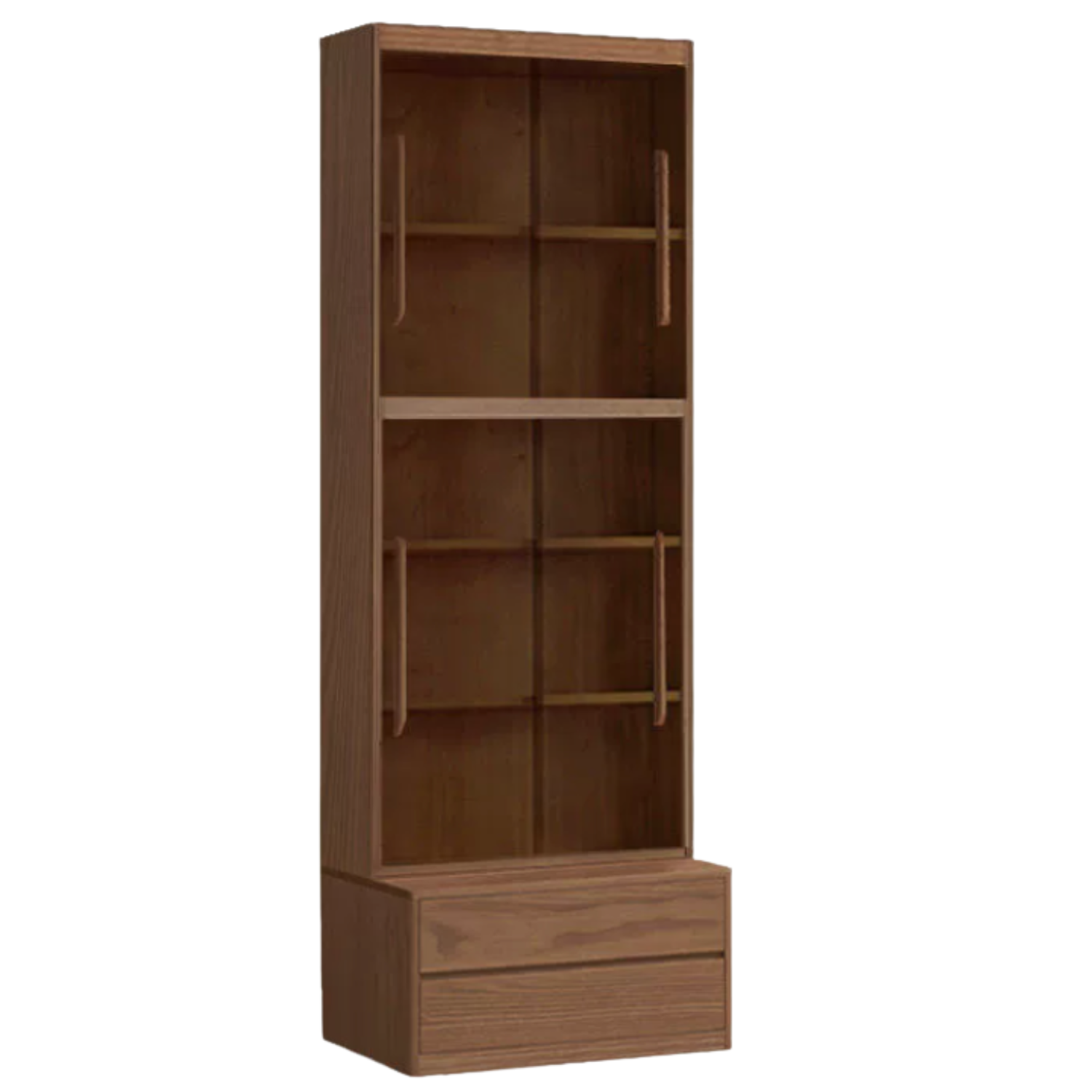 Sandalwood, Oak, Golden Pearwood, Ash Solid Wood Combination Bookcase