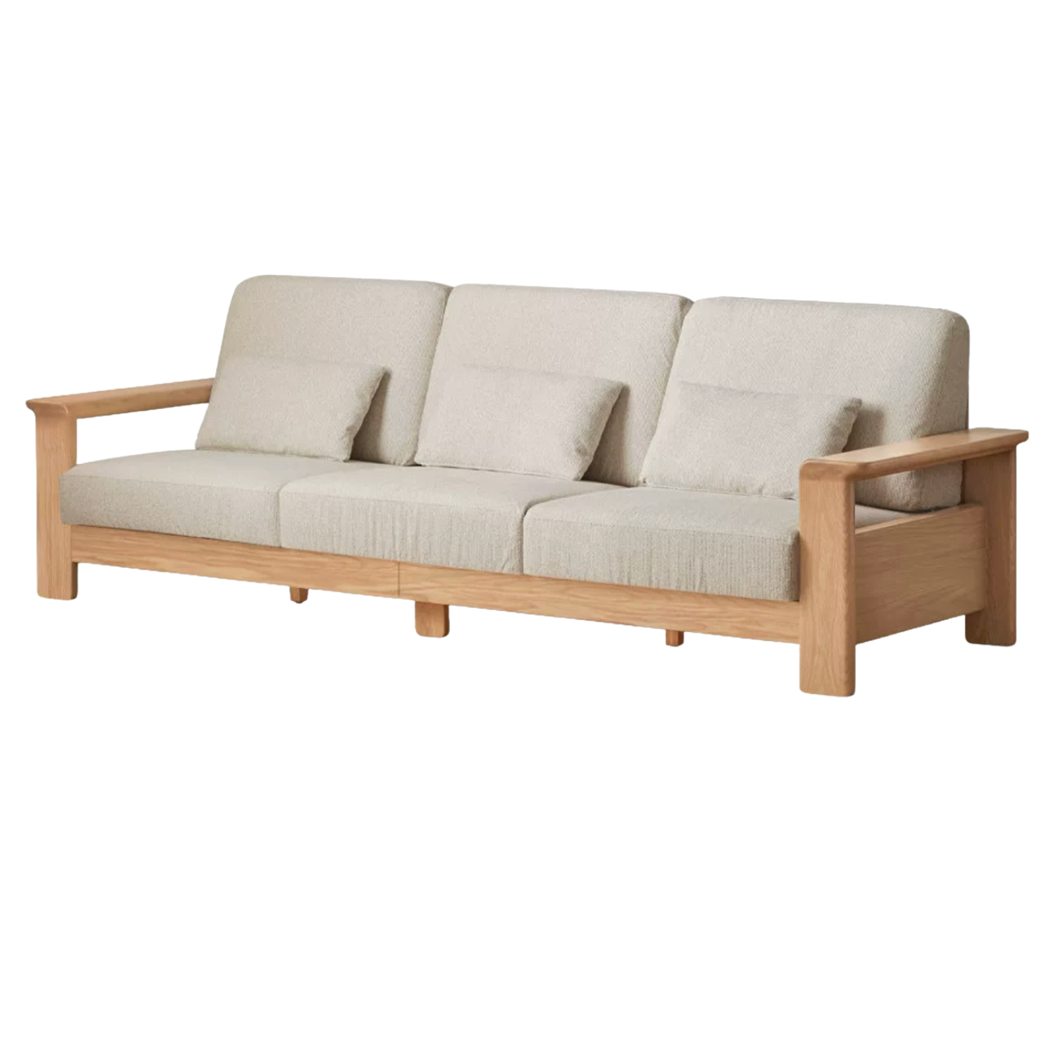 Ash solid Wood Lounge Sofa with Elevated Comfort Design