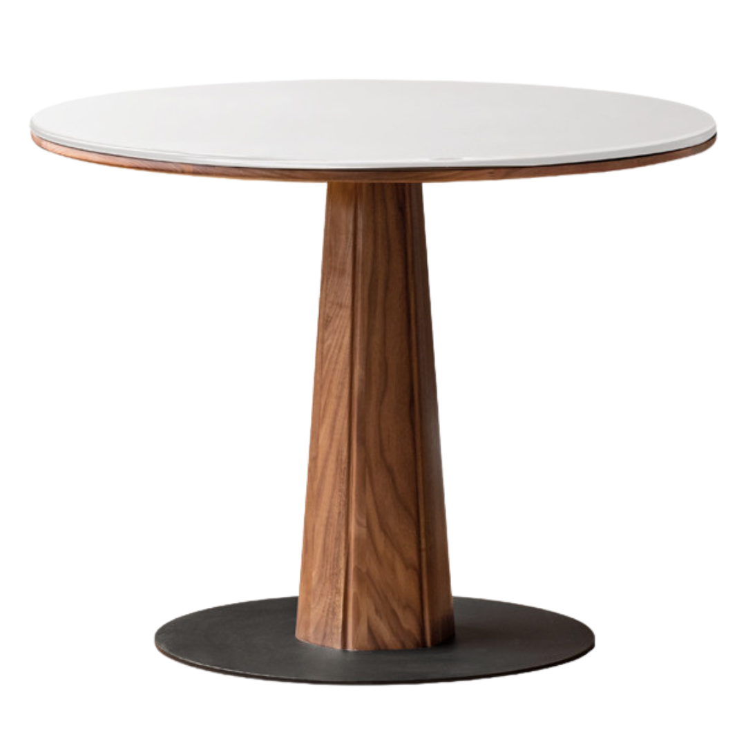 Black Walnut Solid Wood Round Dining Table