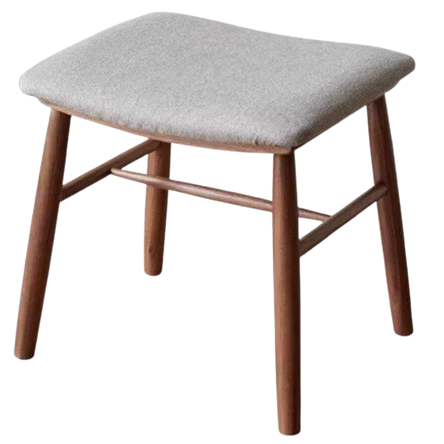 Black Walnut, Oak Solid Wood, Sandalwood Square Makeup Stool