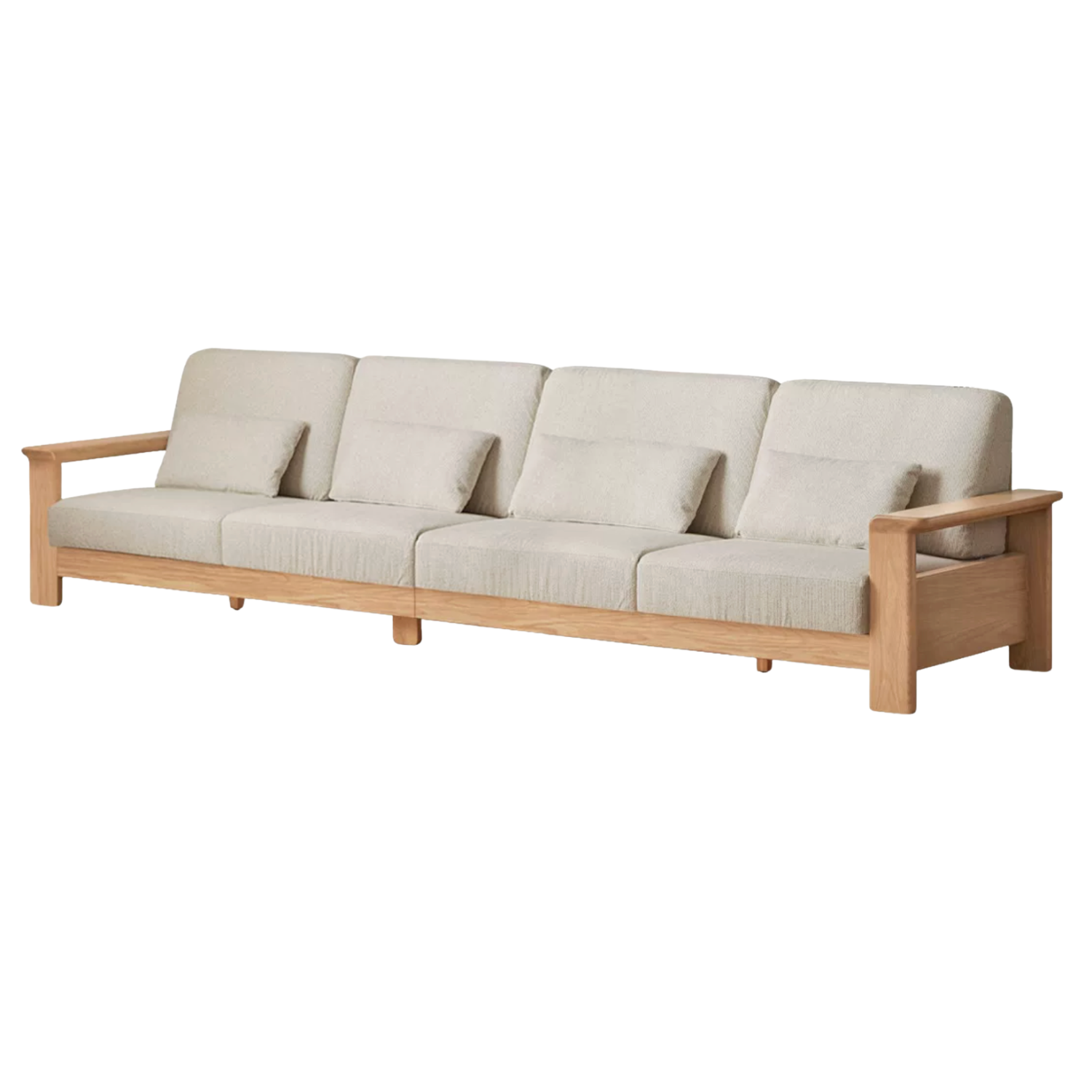 Ash solid Wood Lounge Sofa with Elevated Comfort Design